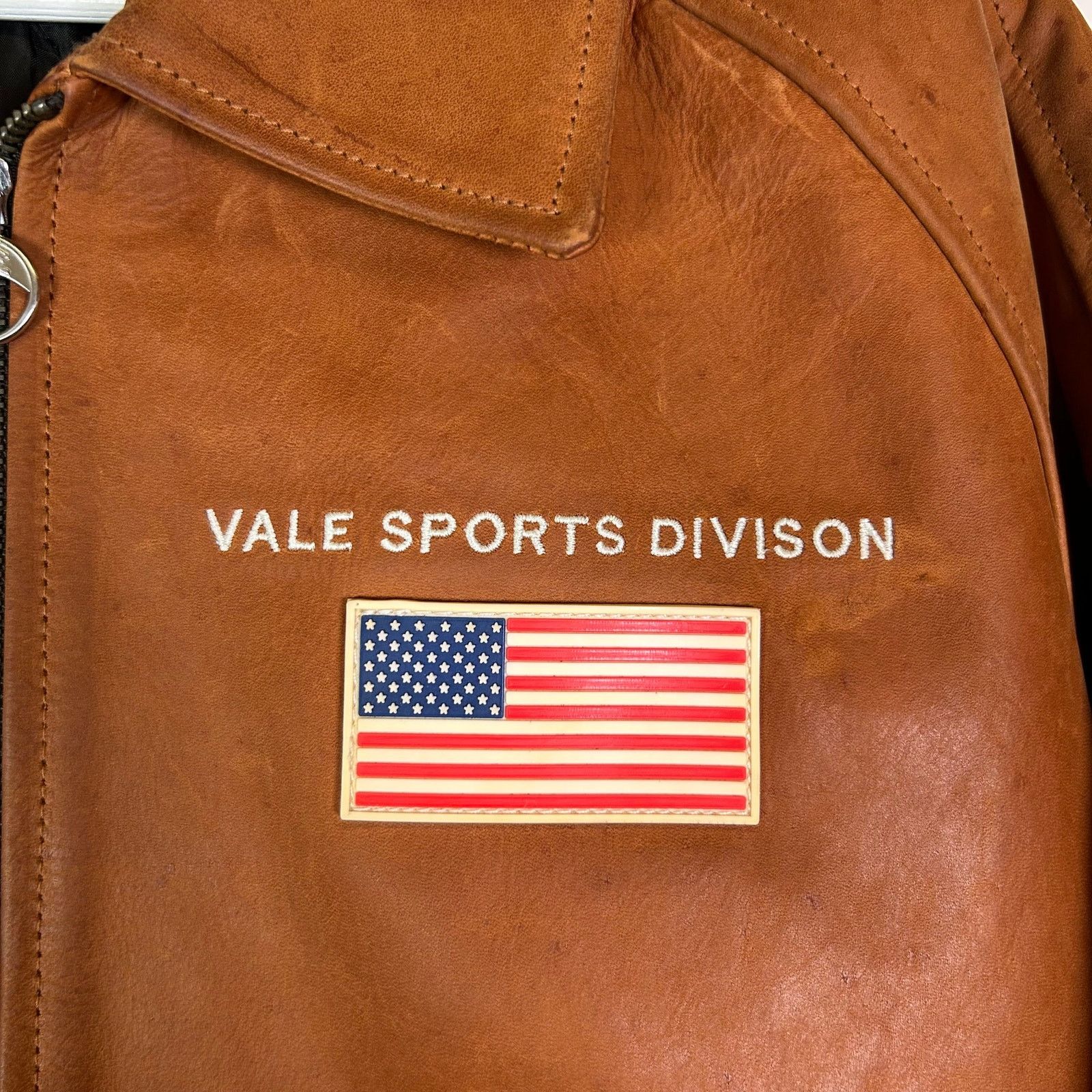 Vale Vale Brown Valley Sports Division Leather Jacket Size US L / EU 52-54 / 3 - 2 Thumbnail