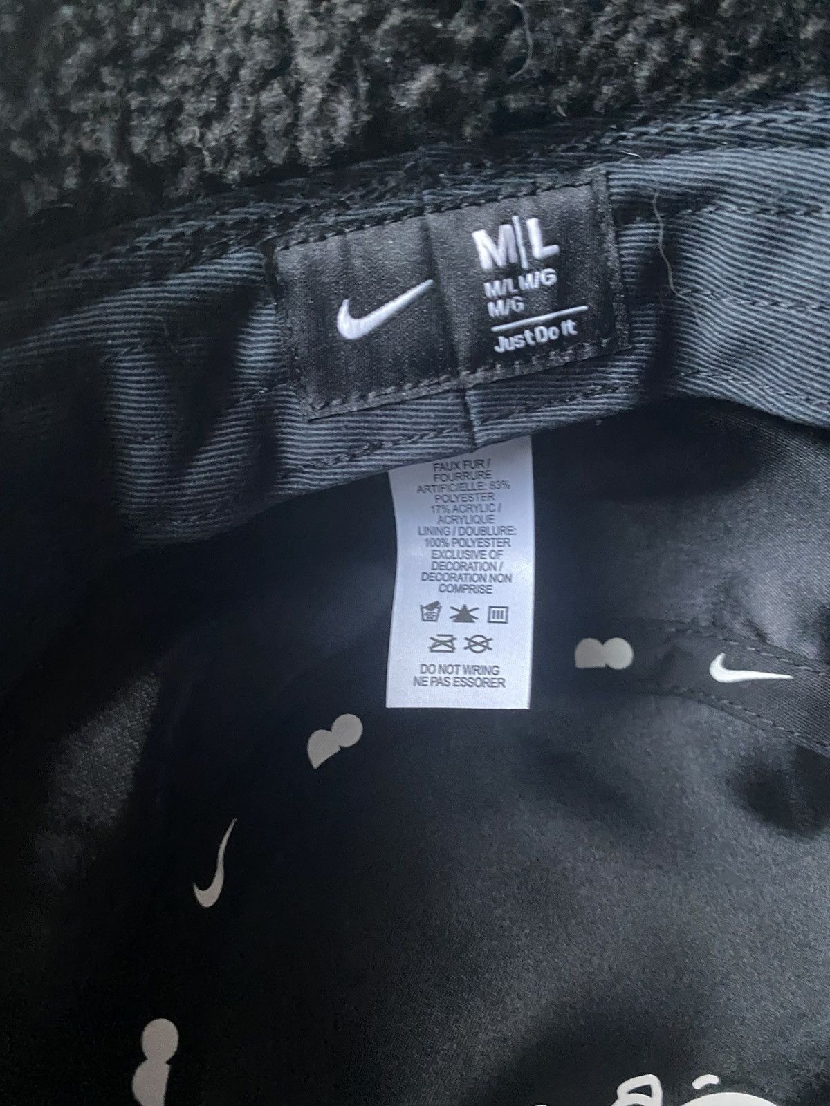 Nike Unisex Nike x Naomi Osaka Fleece Bucket Hat Size M/L Black Size ONE SIZE - 3 Thumbnail