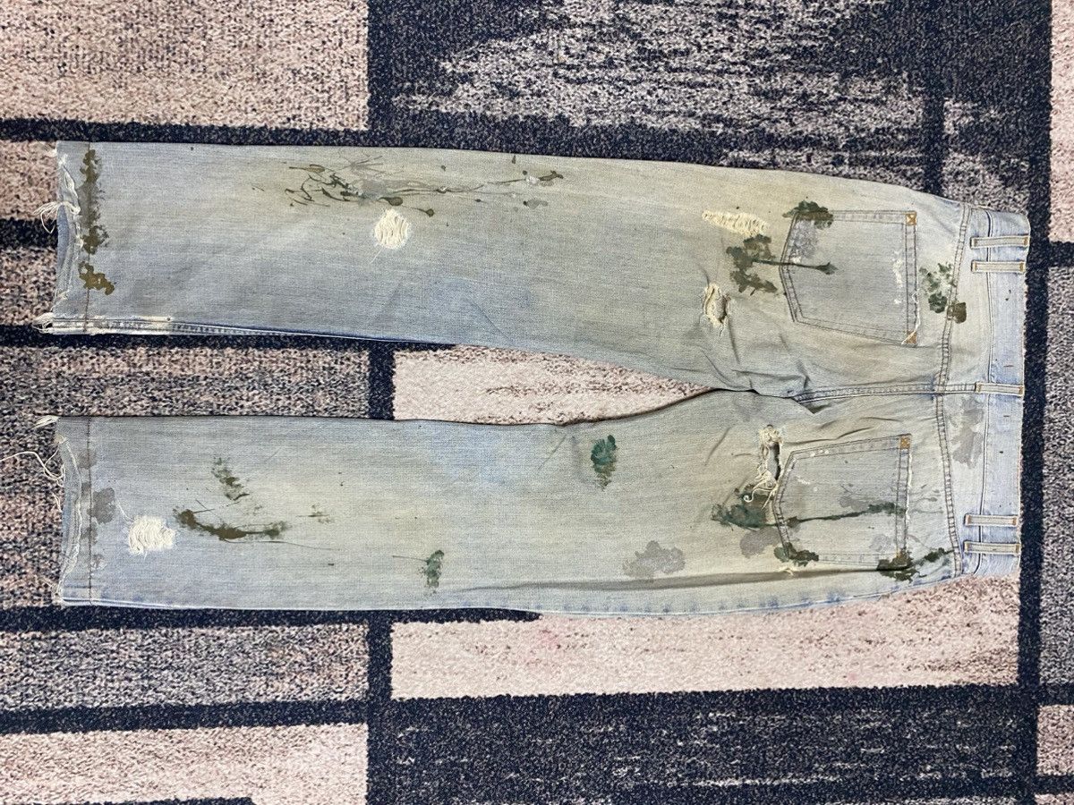 Dolce & Gabbana Vtg Dolce & Gabbana Distressed Painted Jeans Size US 35 - 3 Thumbnail