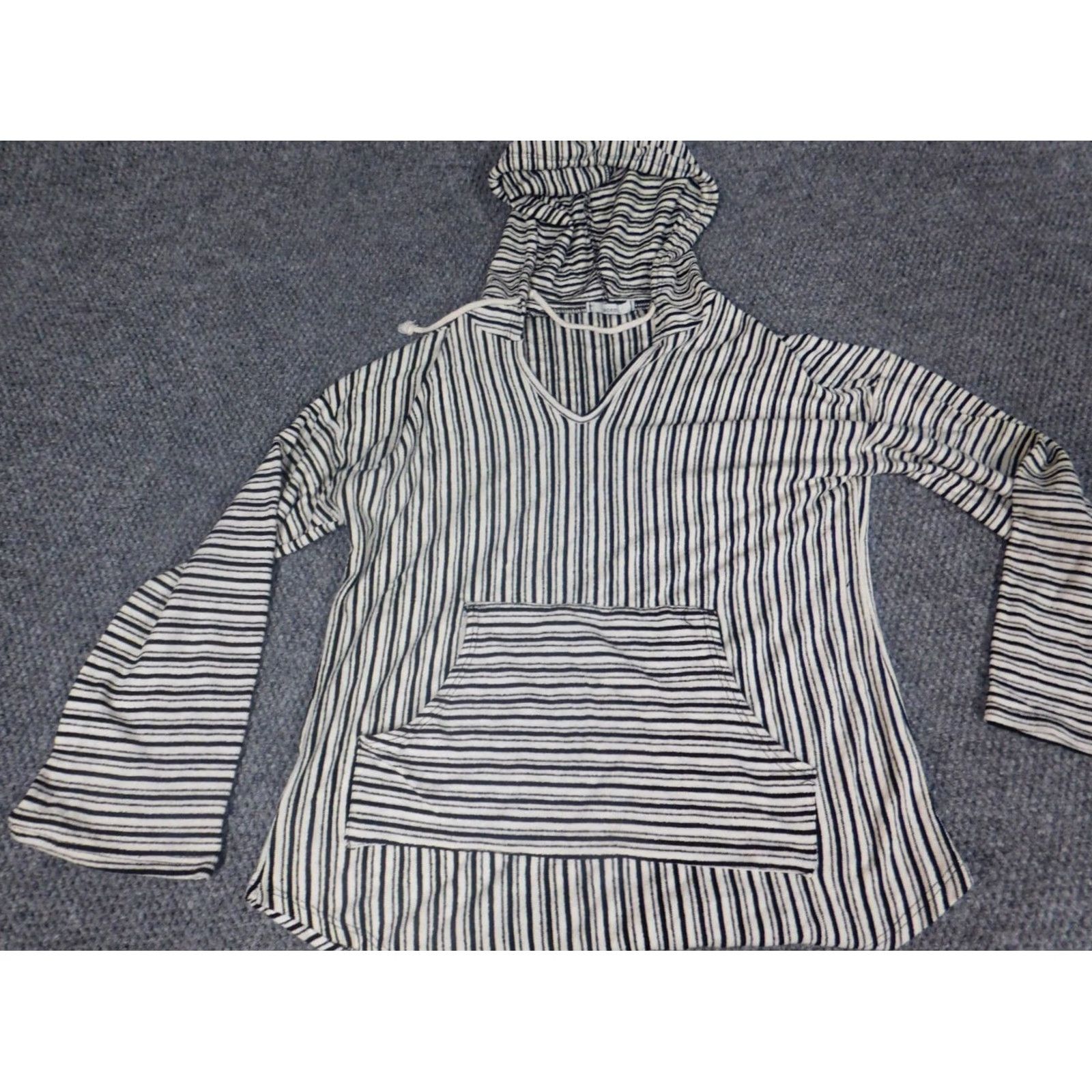 Vintage Acemi Womens Sweater L beige Cable-Knit Pullover Hoodie Zip Crew Neck Long Sleeve Buttoned Knit, Regular Size L / US 10 / IT 46 - 3 Thumbnail