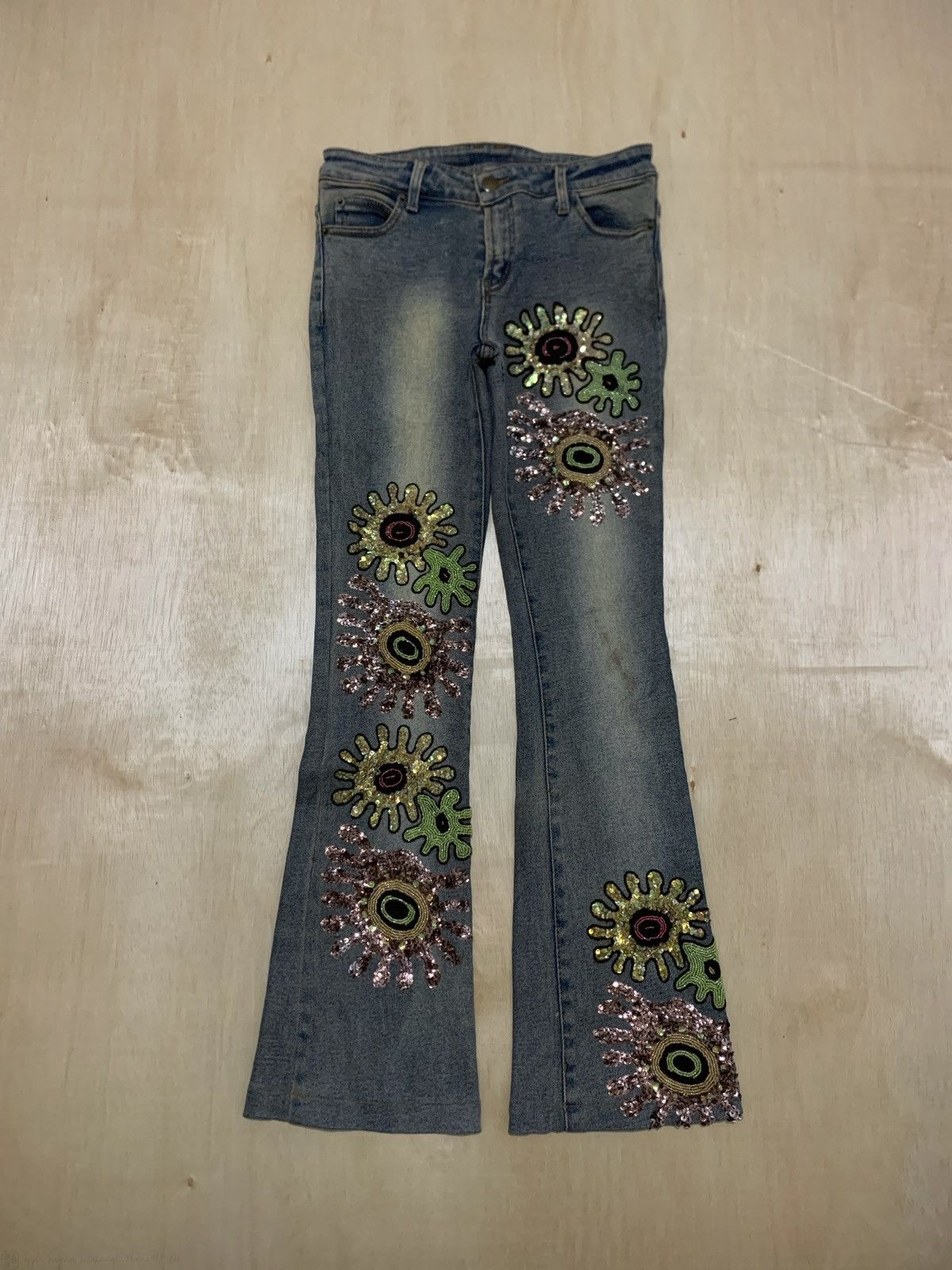 20471120 × Japanese Brand × Vintage Vintage Flare Gothic Jeans Bootcut Size 28" / US 6 / IT 42 - 1 Thumbnail