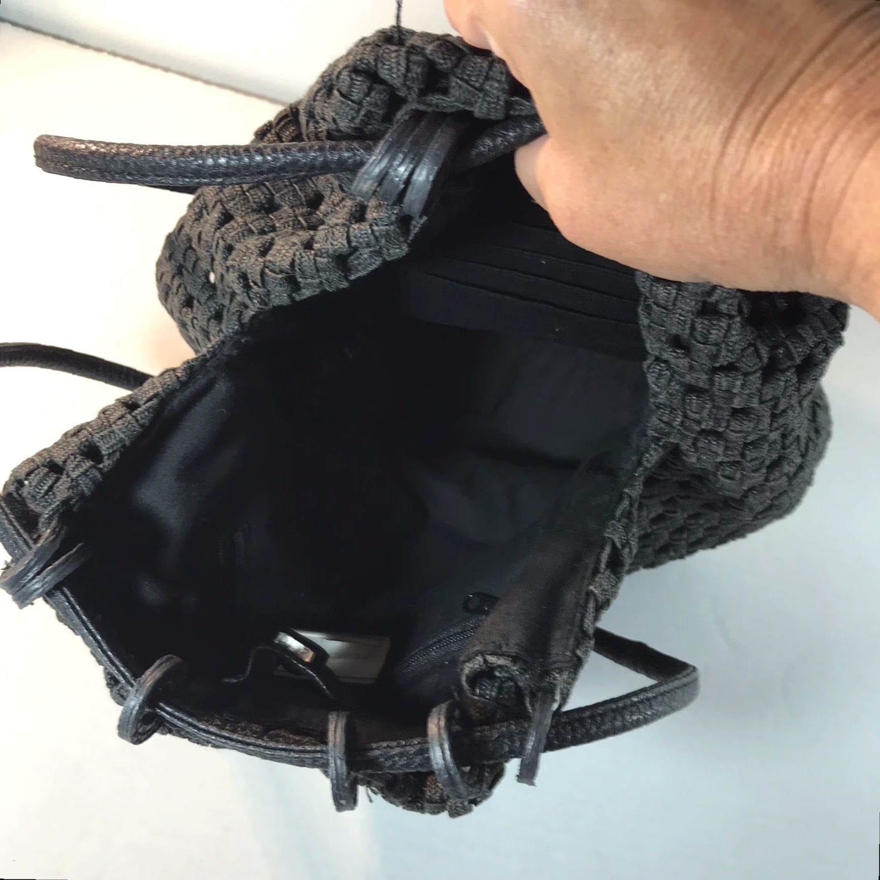 Liz Claiborne Liz Claiborne Medium Black Braided Satchel Bag for Women - Business Casual Travel Size ONE SIZE - 5 Thumbnail
