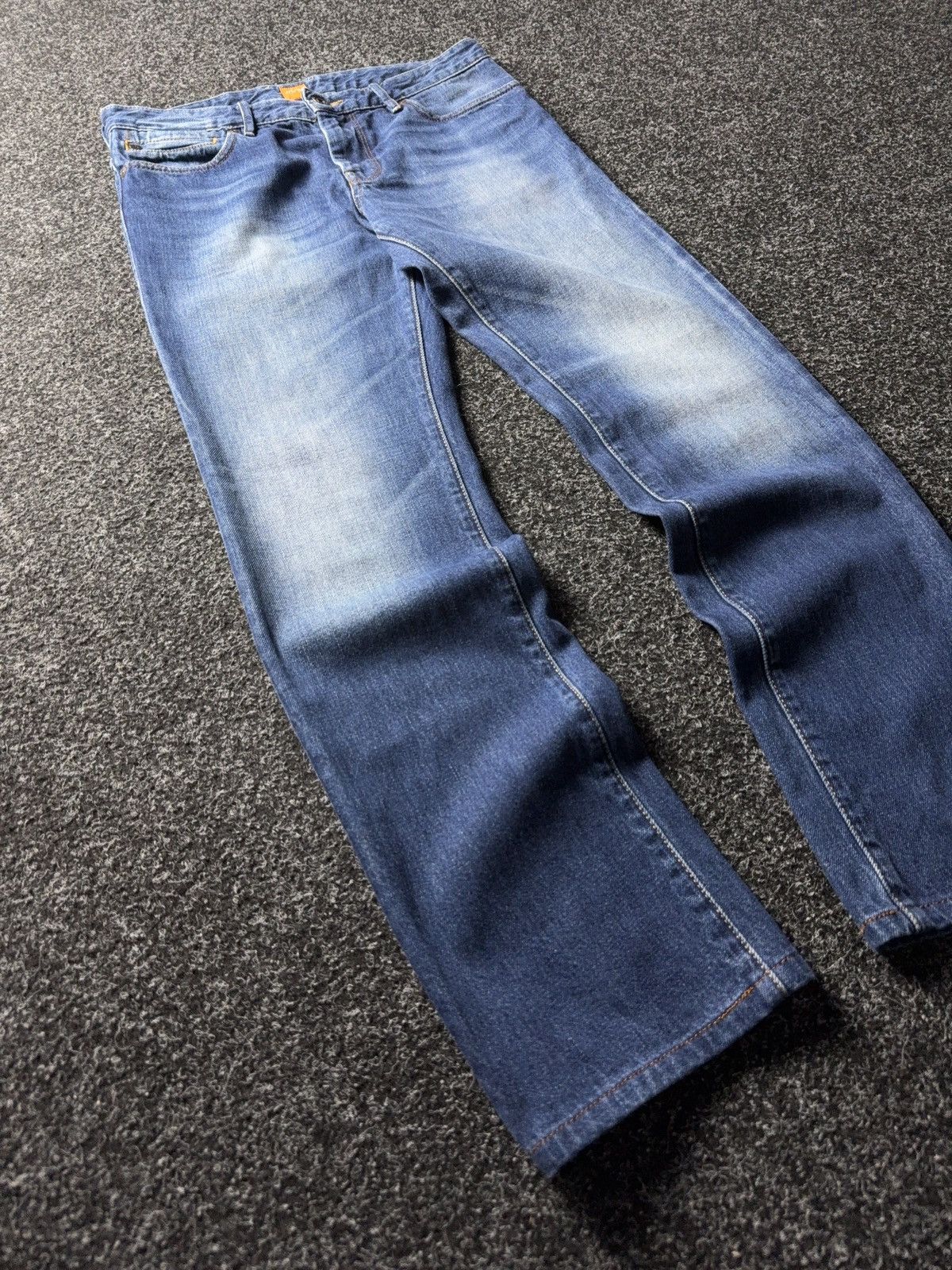 Hugo Boss Luxury y2k BOSS Orange Regular Fit Denim Jeans Blue Wash Size US 30 / EU 46 - 2 Thumbnail