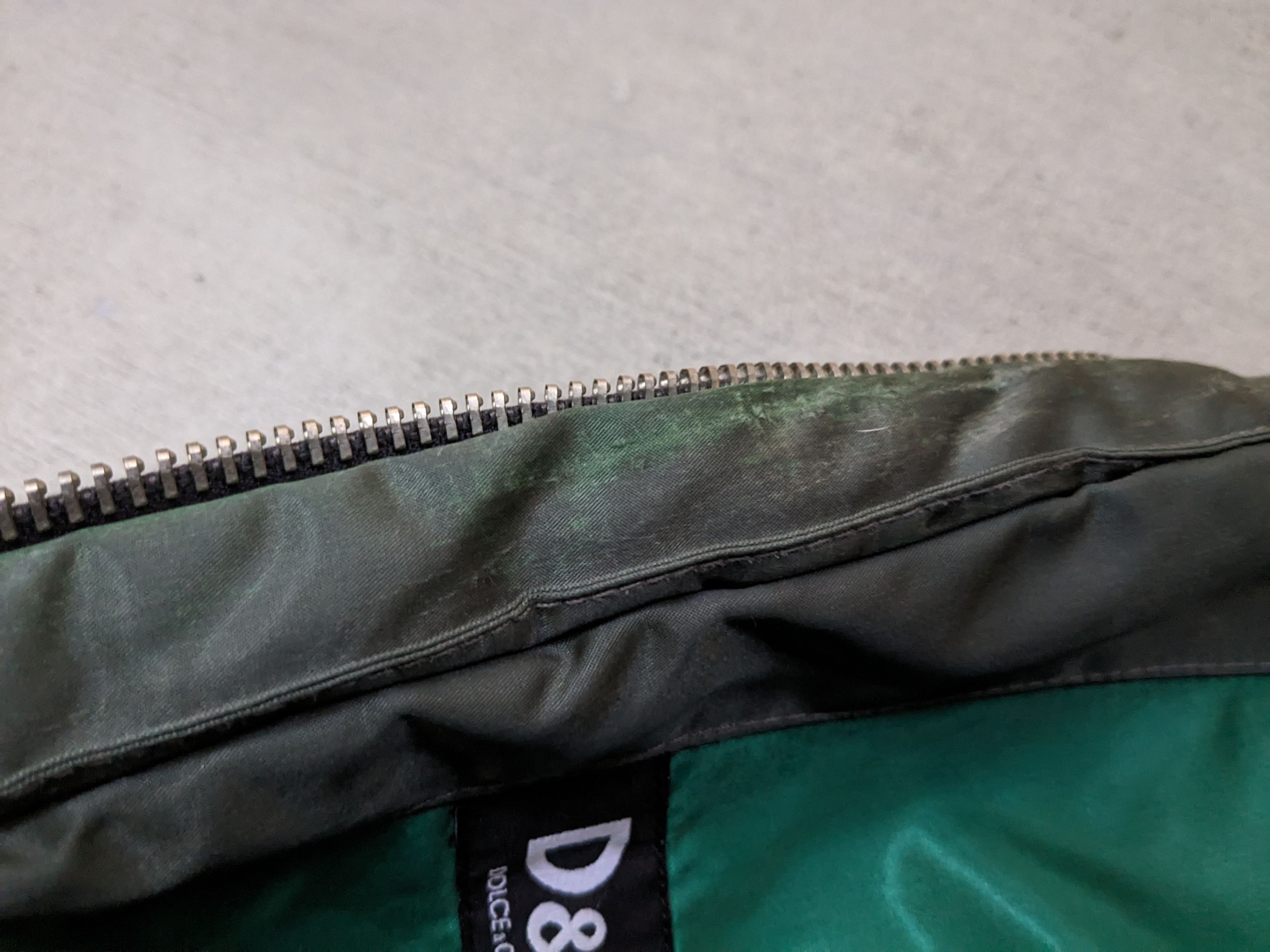 Dolce & Gabbana Dolce & Gabbana Nylon Leather Jacket Hoody Green 52 Zip Up Size US L / EU 52-54 / 3 - 14 Thumbnail