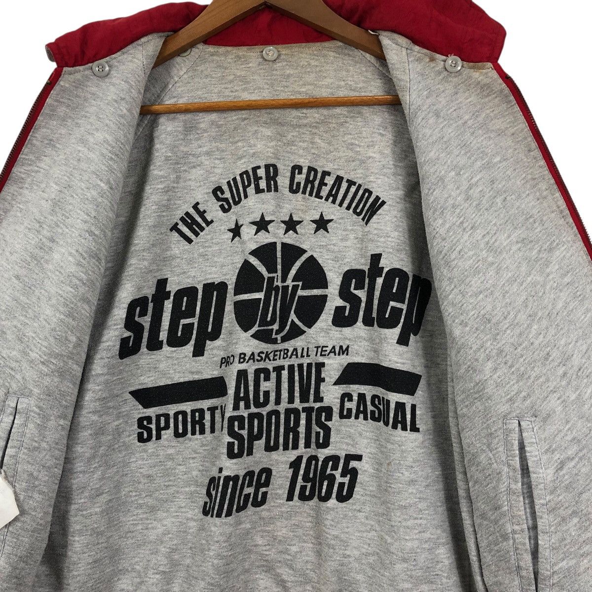 Other Vintage STEP BY STEP Pro Basketball Team Sport Bomber Jacket Size US XXL / EU 58 / 5 - 5 Thumbnail