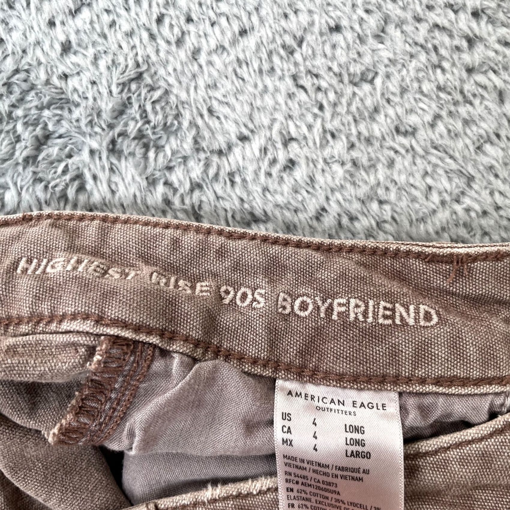 American Eagle Outfitters VINTAGE American Eagle Outfitters Jeans Womens 4 Brown Boyfriend High Rise 90s Stretch Size 28" / US 6 / IT 42 - 4 Thumbnail