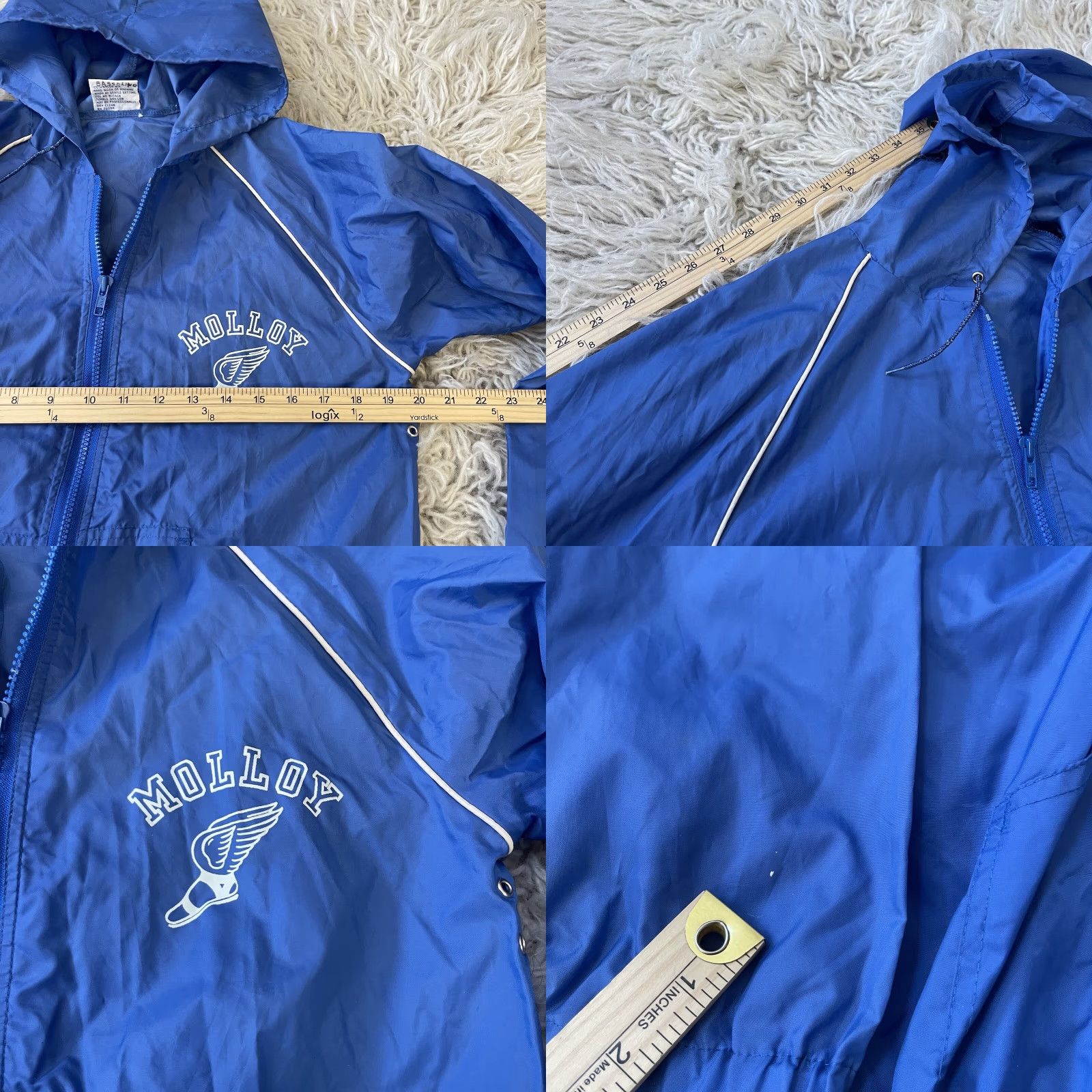 Champion VINTAGE Champion Windbreaker Jacket Mens S Blue 90s Track & Field Molloy Size US S / EU 44-46 / 1 - 8 Thumbnail