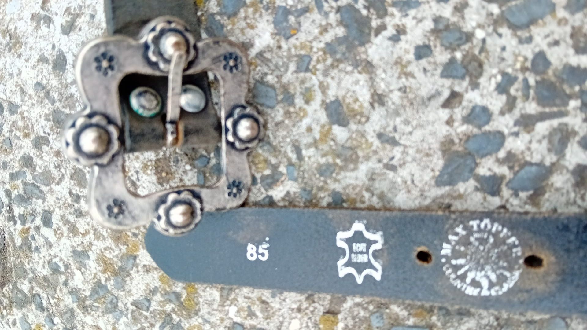 Vintage Max Topfer Leather Belt With Elements Leaf,Edelweiss 96cm Size ONE SIZE - 4 Thumbnail