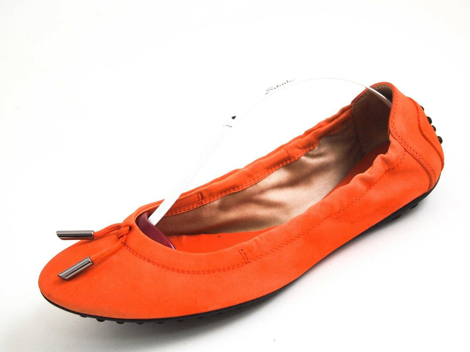 Tod's Tod's Ballet Flats Orange Suede Womens EU 36.5 US 6.5 Size US 6.5 / IT 36.5 - 2 Thumbnail