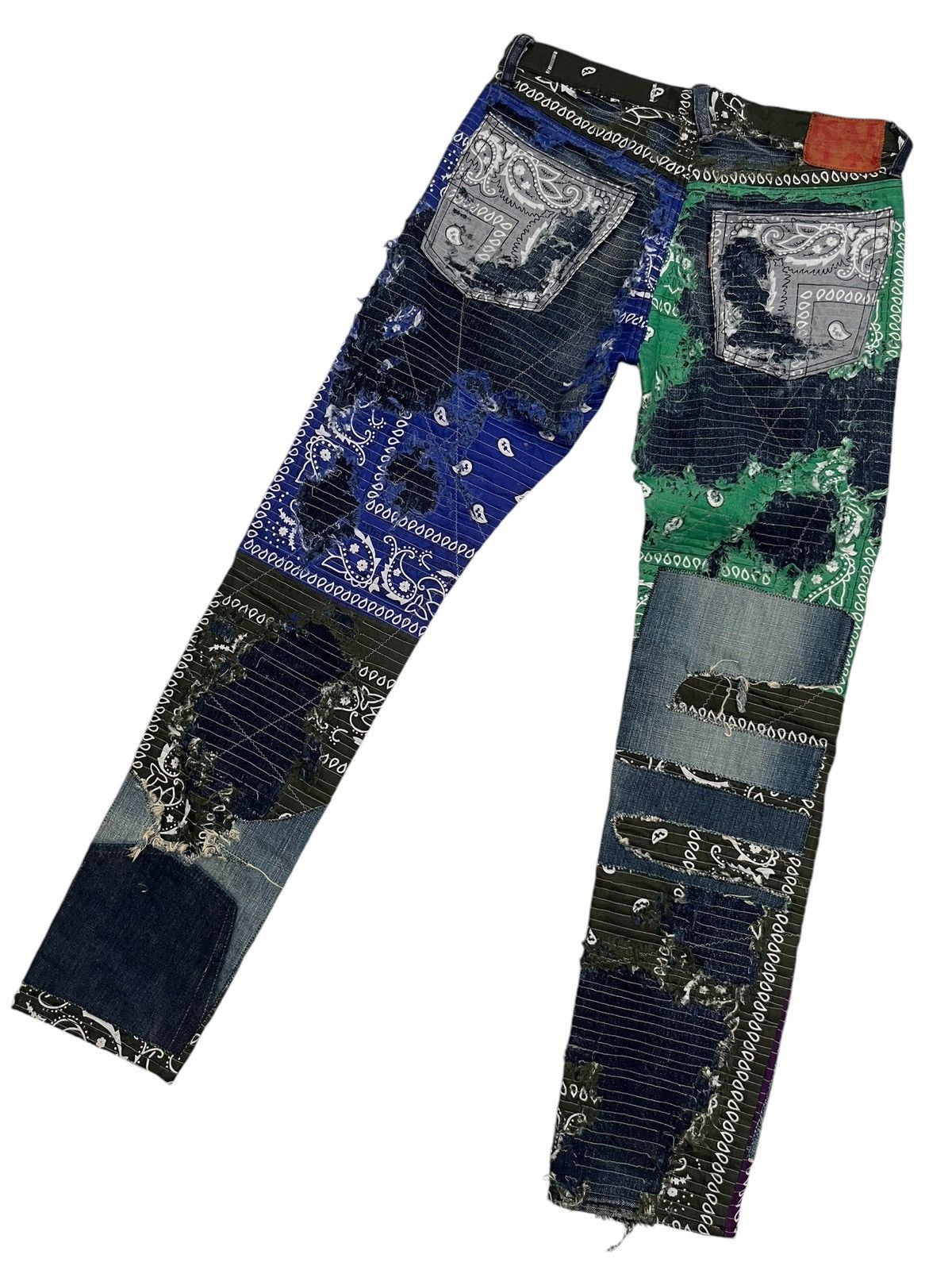 Kapital × Vintage Rare Vintage 1 of 1 Kapital Insane Handmade Custommade Jeans Size US 31 - 2 Thumbnail