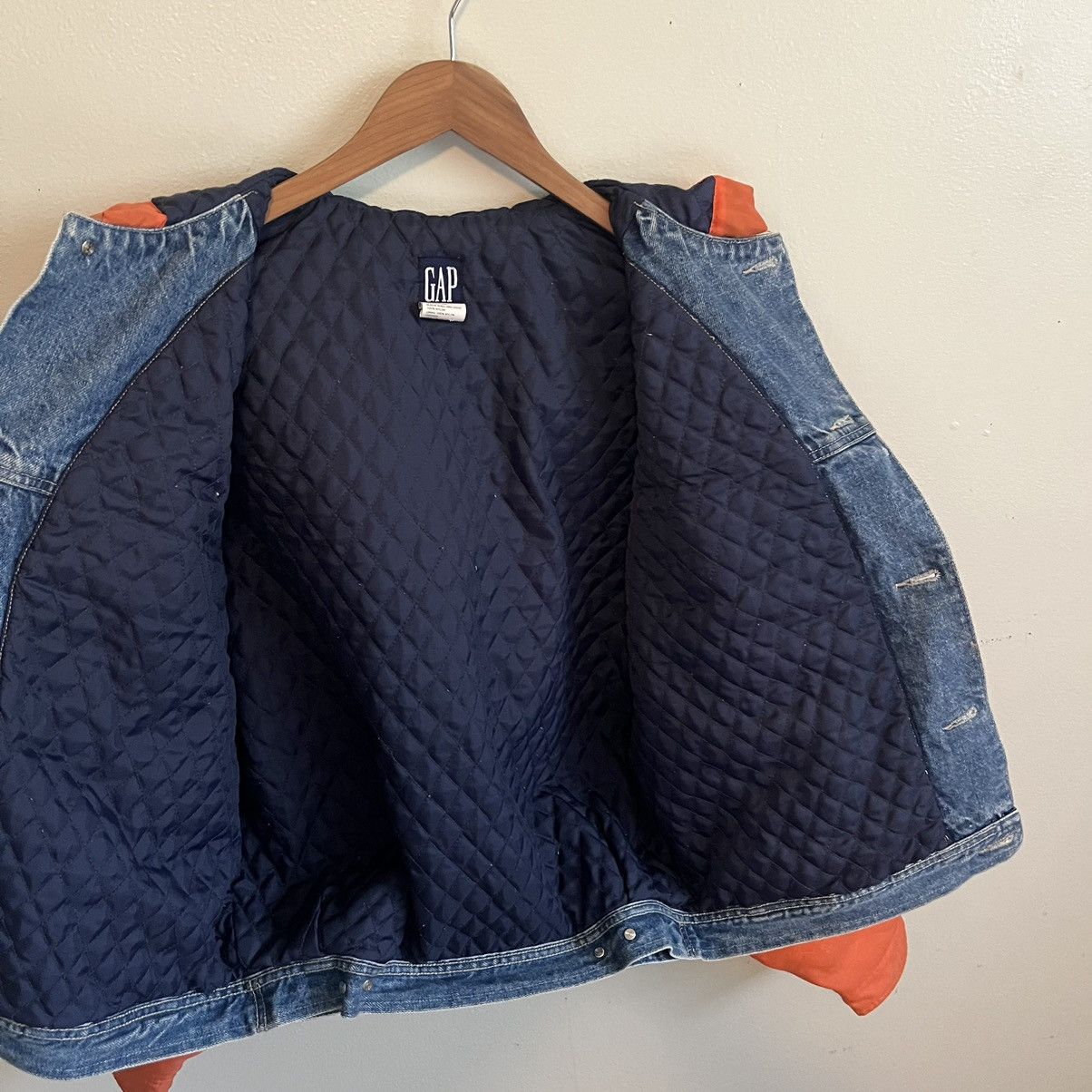 Gap Insulated Denim Jacket with Hood Size US M / EU 48-50 / 2 - 3 Thumbnail