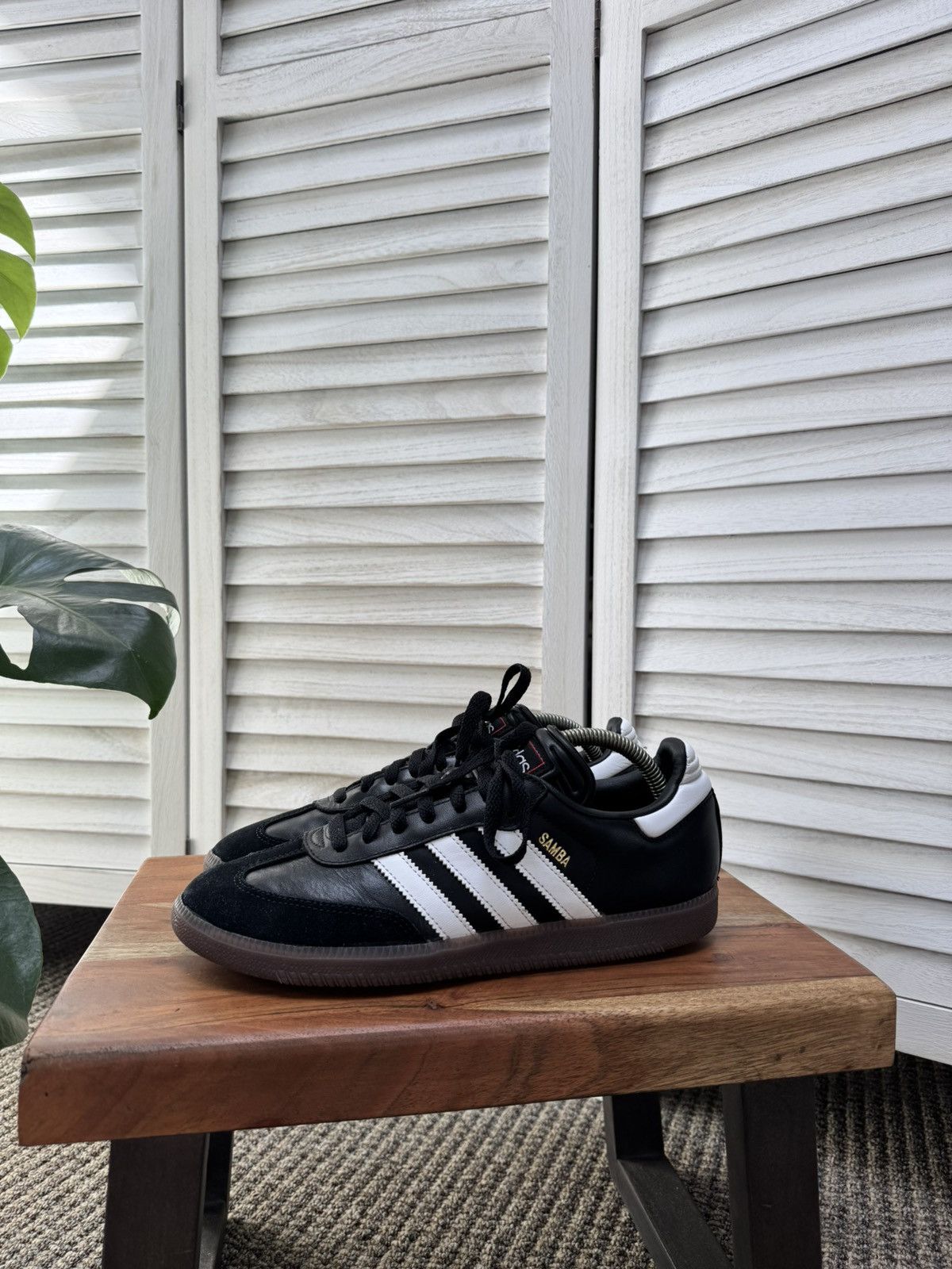 Men’s Casual Leather Sneakers Adidas Sammba Black