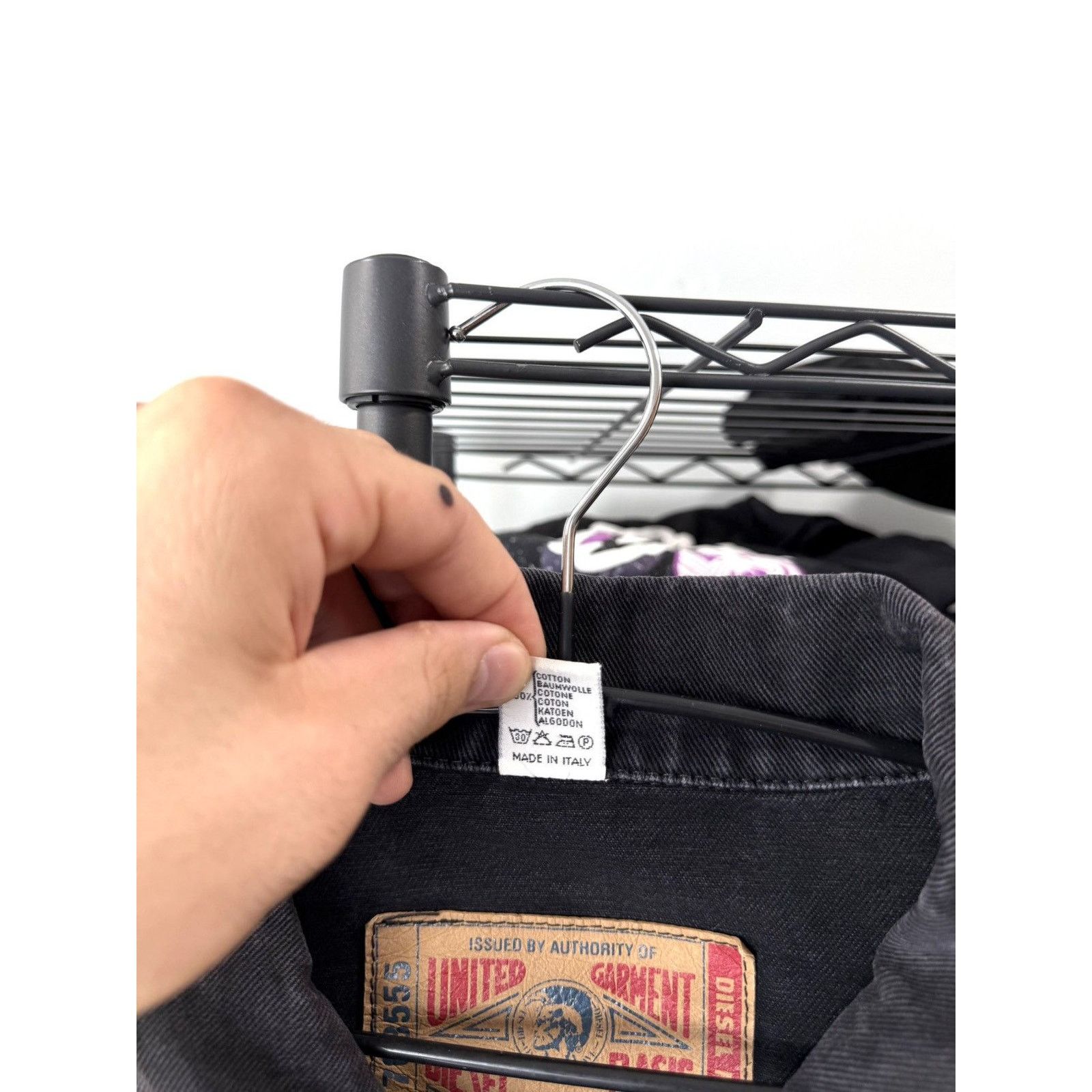 Diesel 💥Rare! Vintage Diesel Denim Jacket Archive Leather Patch Size US XXL / EU 58 / 5 - 12 Thumbnail