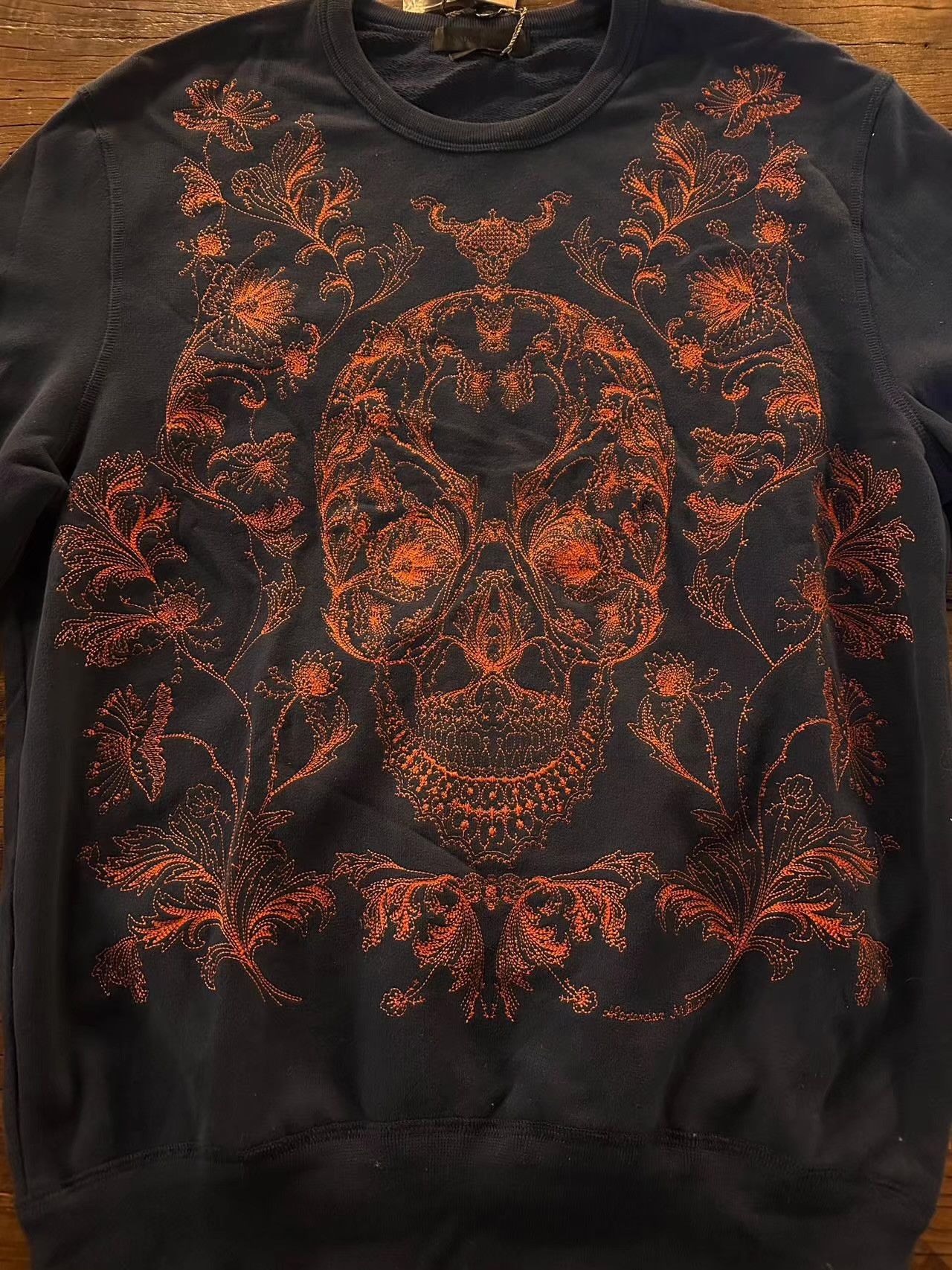 Alexander McQueen Alexander McQueen 15SS Dark Embroidered Skull Sweatshirt Ｑ25 Size US S / EU 44-46 / 1 - 2 Thumbnail