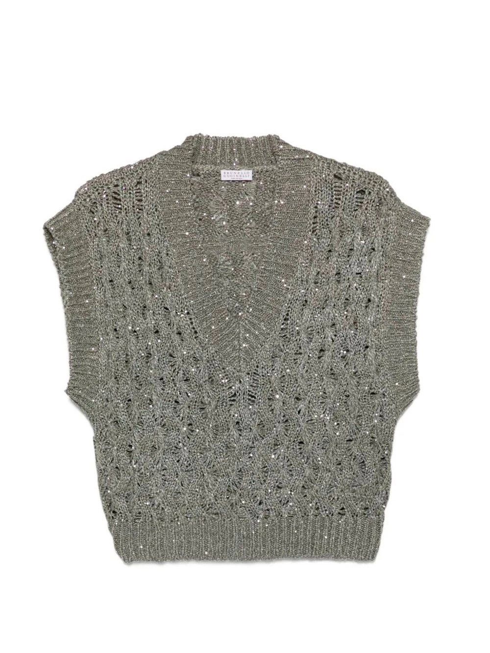 Brunello Cucinelli Knitted Vest Size S / US 4 / IT 40 - 1 Thumbnail