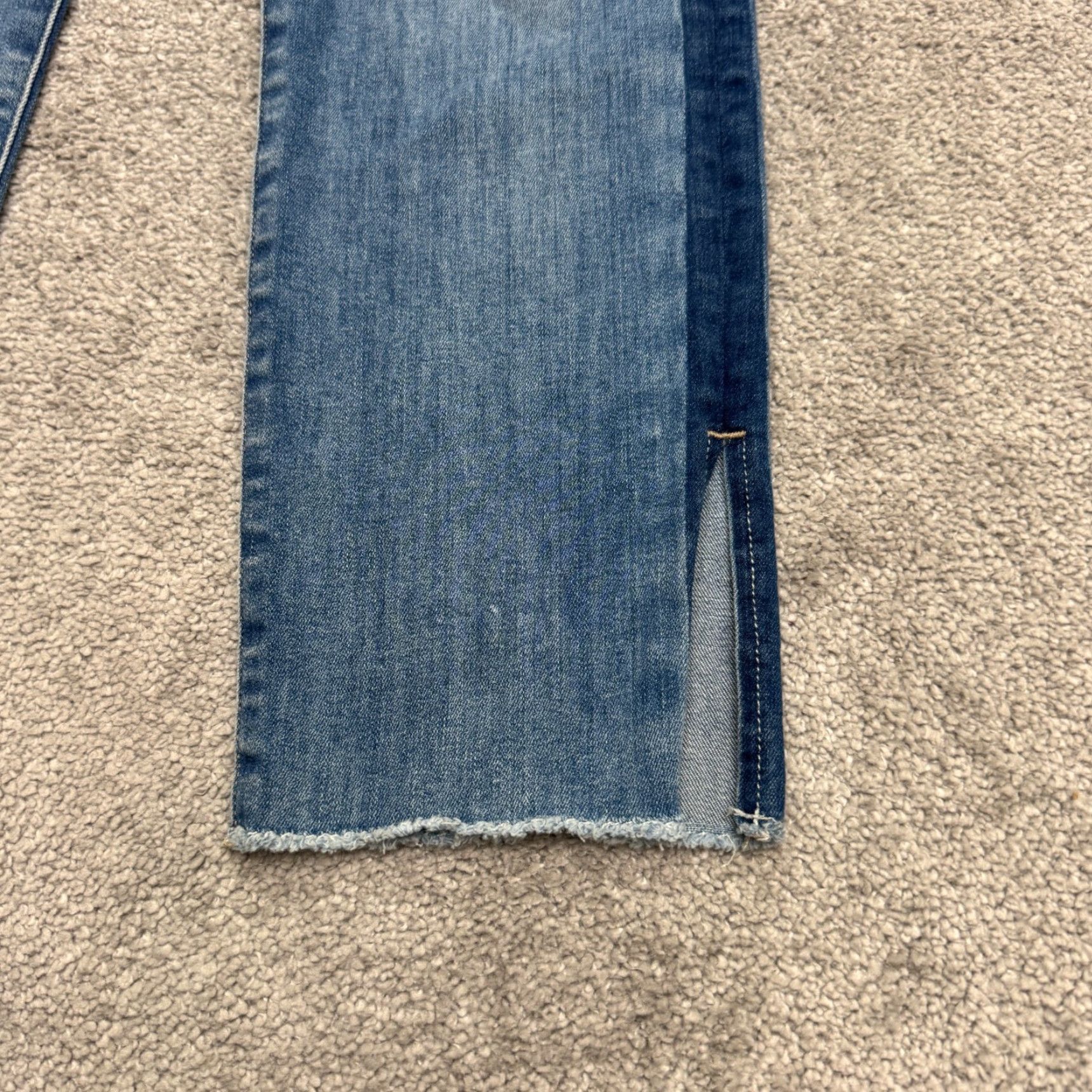 Vintage Flying Monkey Jeans Two Tone Denim Womens 30 Blue Mid Rise Ankle Slit 27in Inseam City Outdoor Size 30" / US 8 / IT 44 - 4 Thumbnail