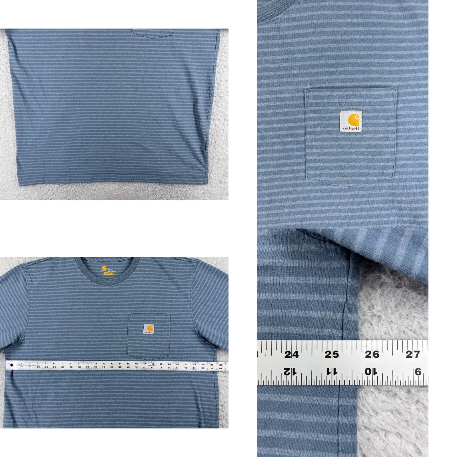 Carhartt VINTAGE Carhartt Shirt Mens Extra Large Tall Blue Short Sleeve Crew Neck Cotton Pocket Size US XL / EU 56 / 4 - 8 Thumbnail