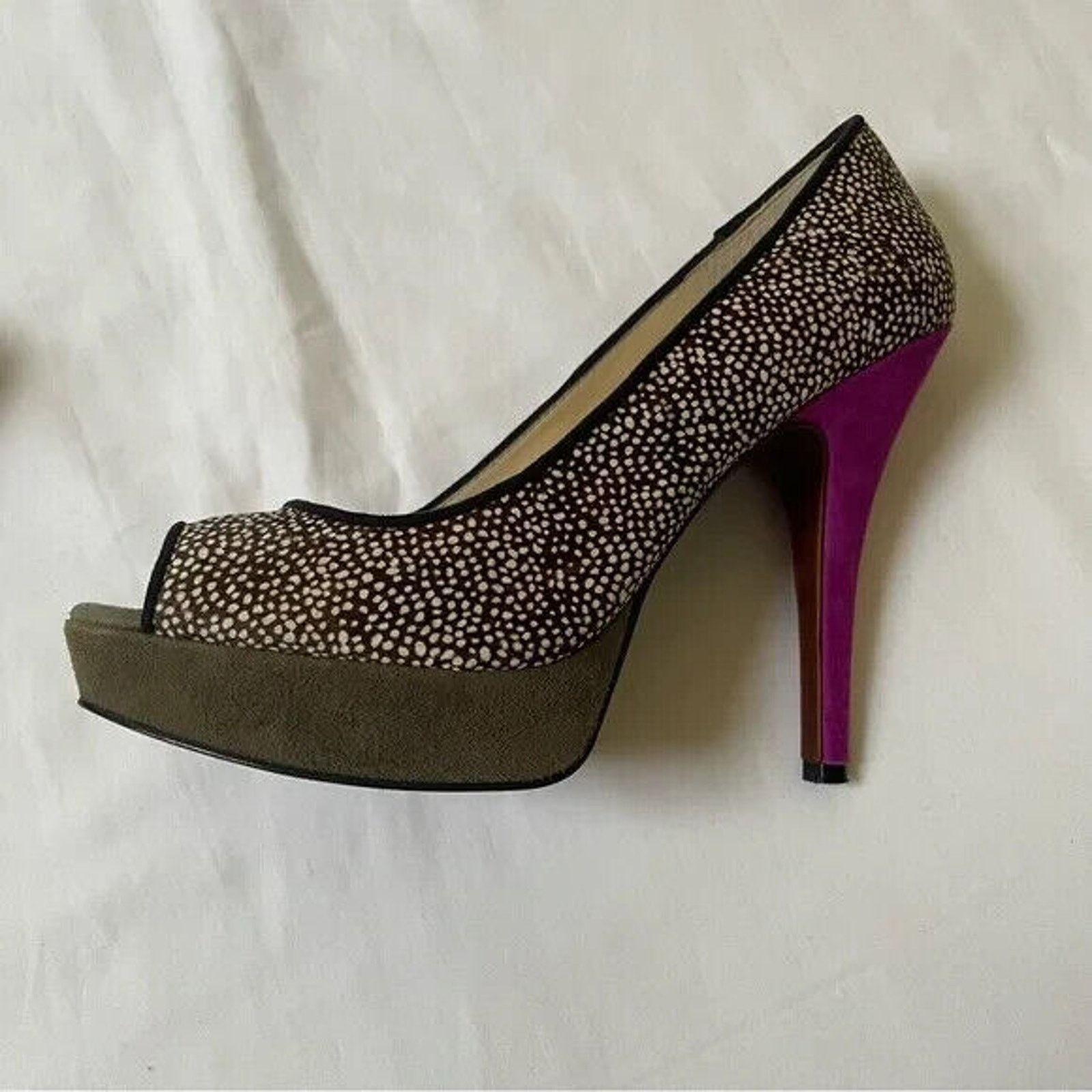 Other ENZO ANGIOLINI CHEETAH CALF HAIR PLATFORM PURPLE PUMPS 7.5 Size US 7.5 / IT 37.5 - 3 Thumbnail