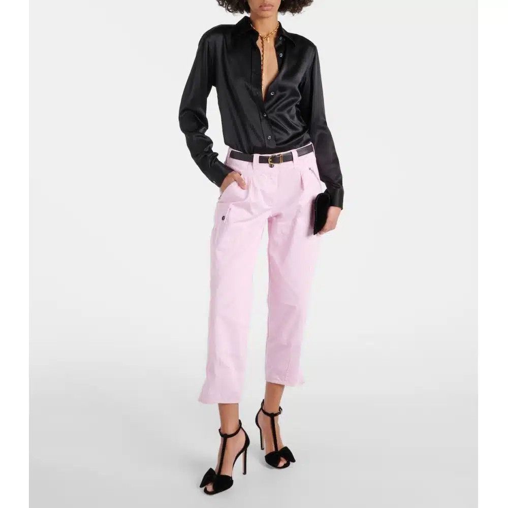 Tom Ford o1loc1c0526 PAW556 Stretch Cotton Twill Cargo Pant in Pink Size 30" / US 8 / IT 44 - 2 Thumbnail