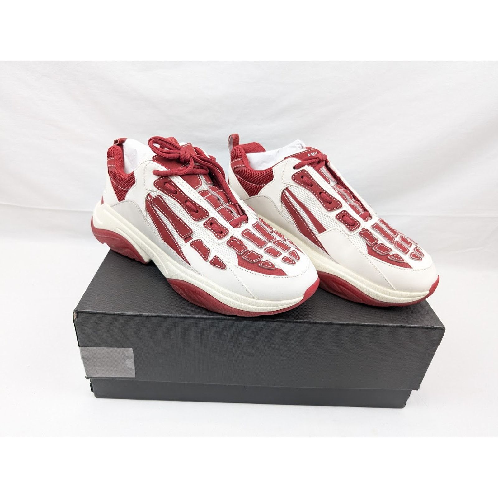 Amiri o1rshd1 Q:2 / Bone Runner in Cream/Red Size US 12 / EU 45 - 21 Thumbnail