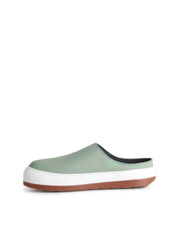 Sunnei o1mle1025 Unisex Dreamy Leather Mules in Sage Green Size US 8 / EU 41 - 4 Thumbnail