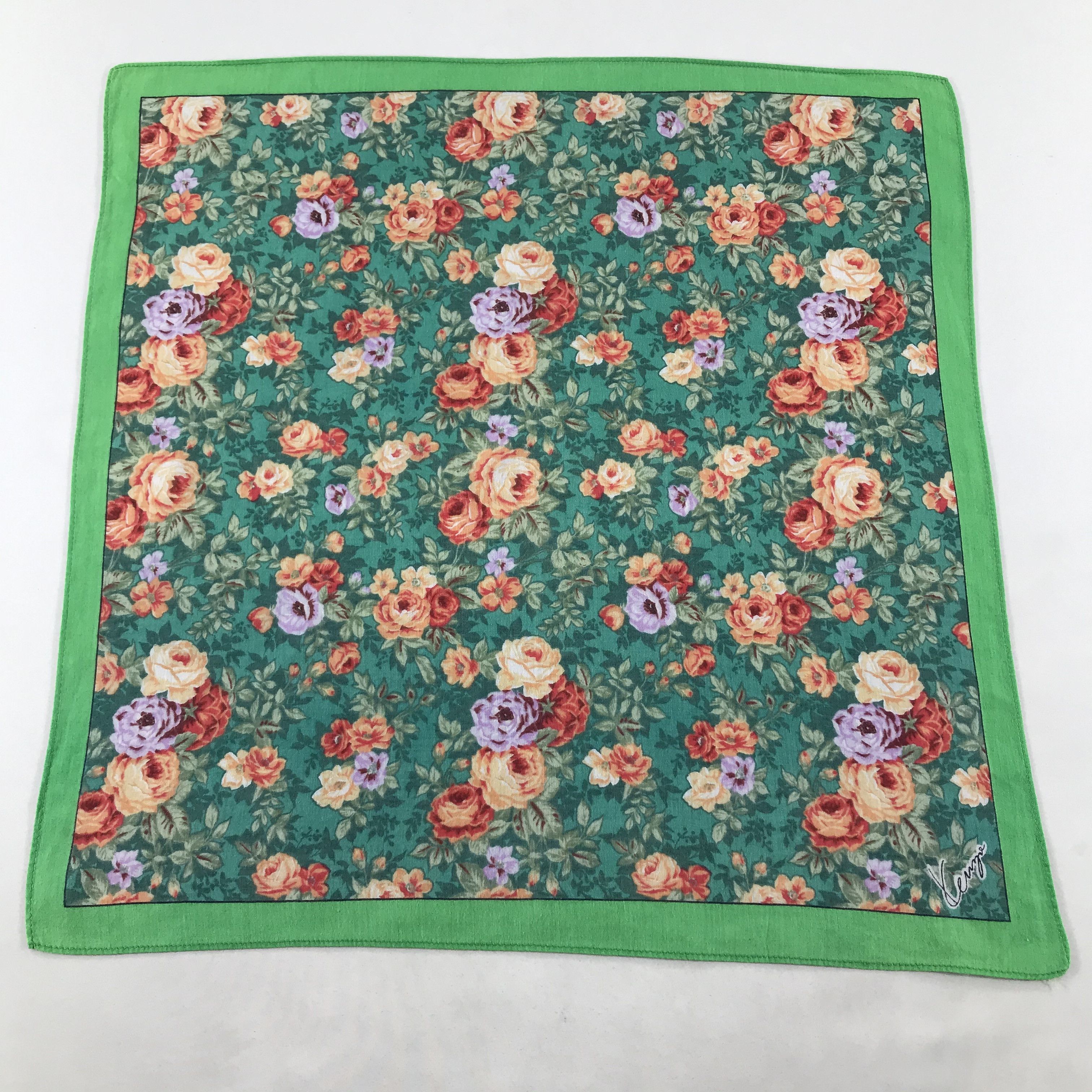 Kenzo Kenzo Floral Handkerchief Neckerchief Bandana H36 Size ONE SIZE - 1 Thumbnail