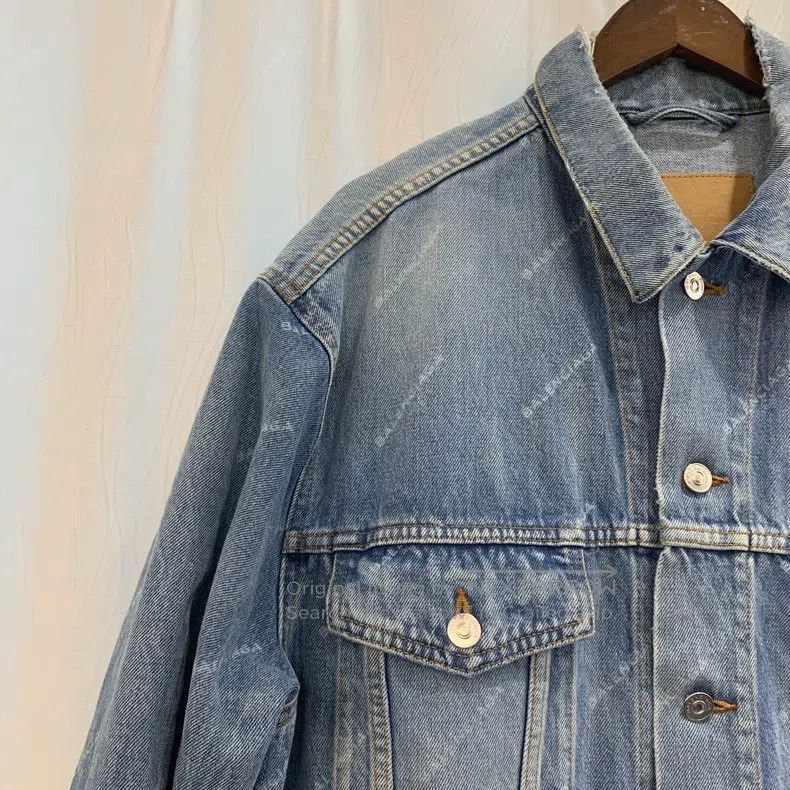 Balenciaga Balenciaga Fully Printed Blue Denim Jacket Size US XXS / EU 40 - 3 Thumbnail