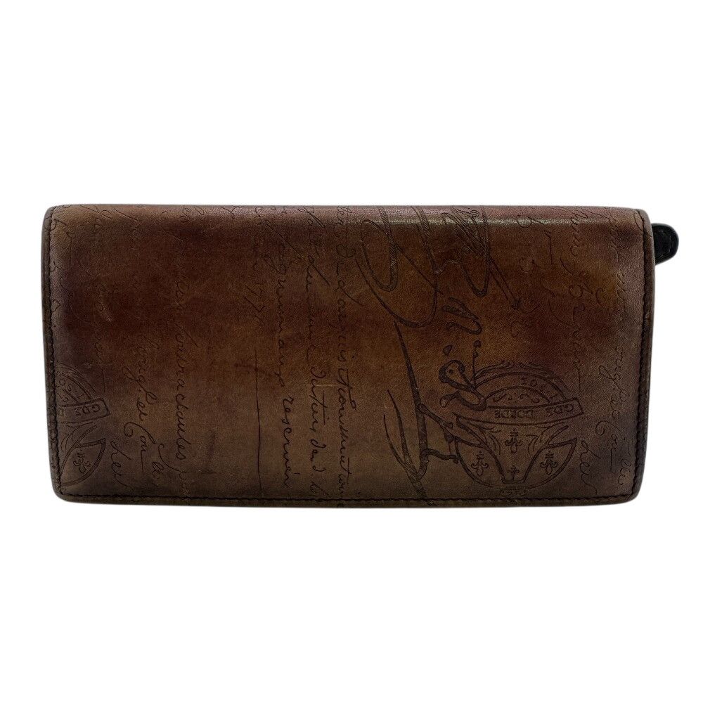 Berluti Berluti Berluti Calligraphy Leather Long Wallet Leather Long ...
