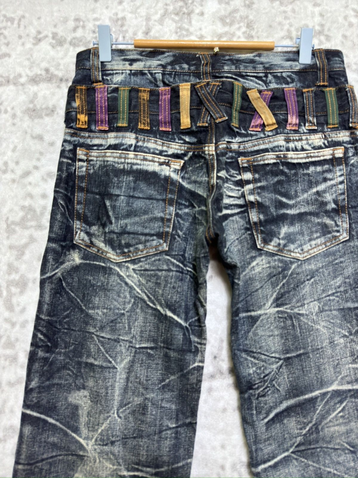 Hysteric Glamour Vintage Y2K Nylaus Double Waist Acid Wash Distressed Denim Size US 30 / EU 46 - 9 Thumbnail