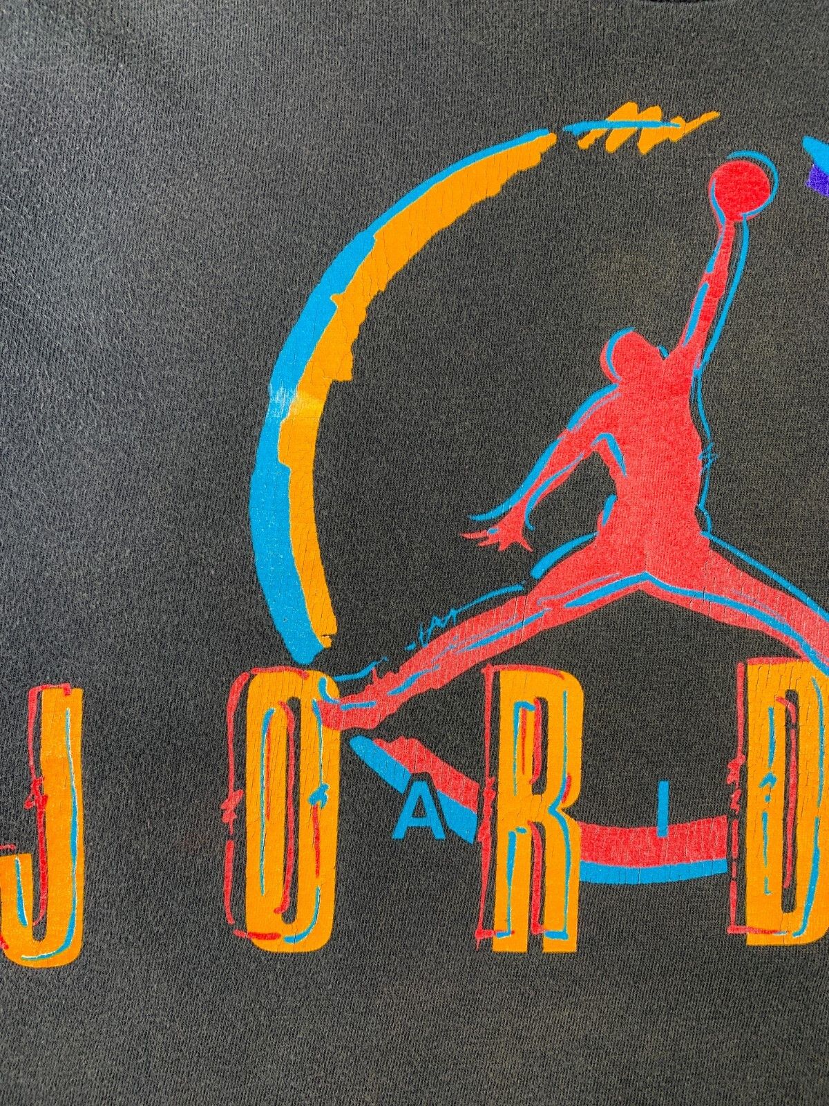 Nike Vintage 90s USA Nike x Jordan Sunfaded Single Stitch T Shirt Size US M / EU 48-50 / 2 - 8 Thumbnail