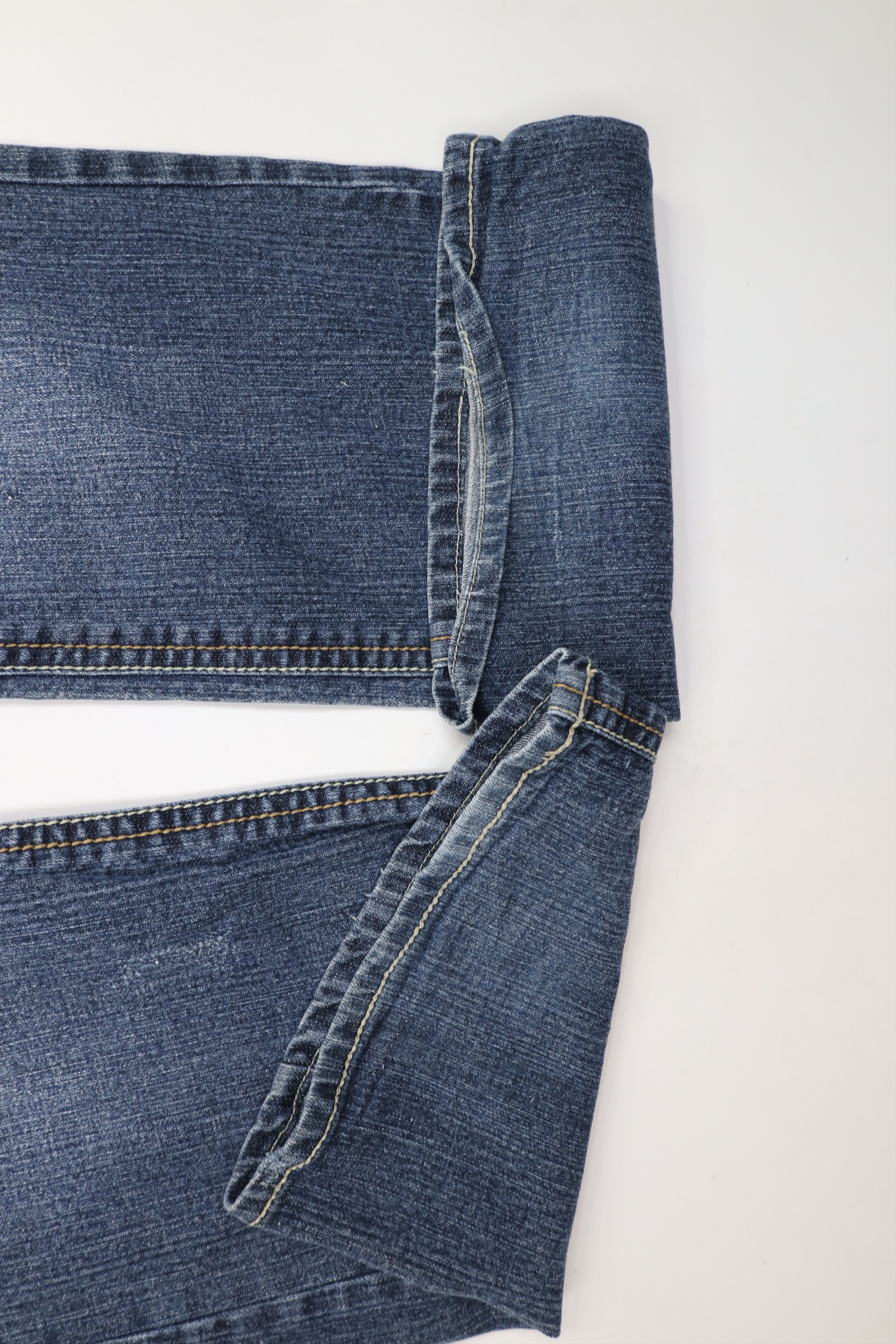 Vintage Vintage Y2K Streetwear Thick Stitch Flared Denim Jeans Size 40" / US 18 - 7 Thumbnail