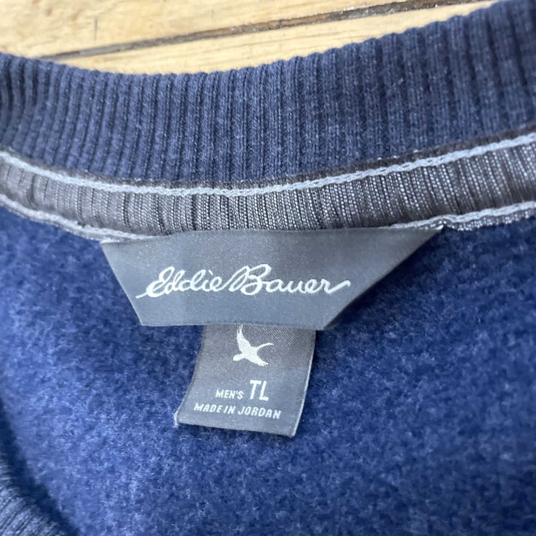 Eddie Bauer EDDIE BAUER Snap Henley Sweater Men TL Blue Orange Thermal Pack Piled L Tall Size US L / EU 52-54 / 3 - 6 Thumbnail