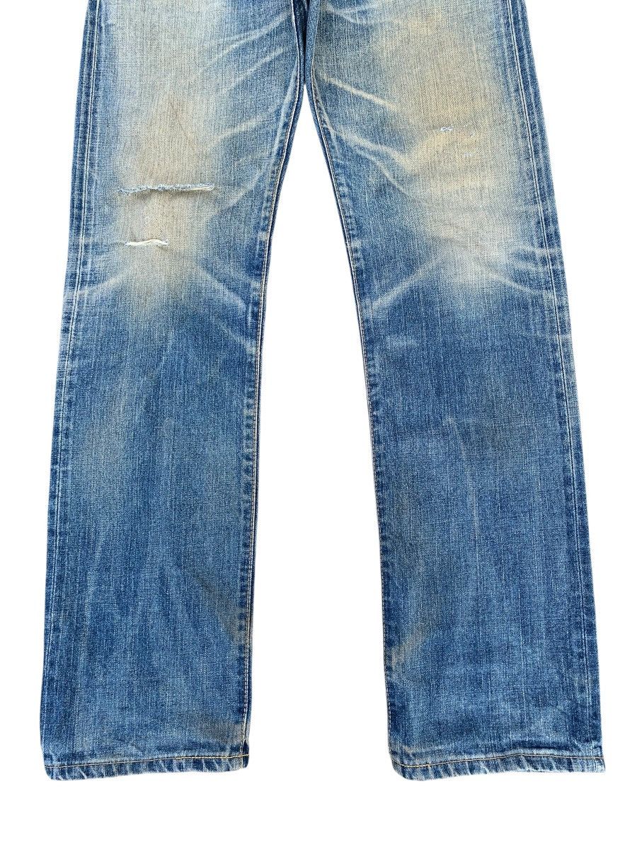 Edwin VINTAGE EDWIN 505zx SELVEDGE BUCKLE BACK DISTRESSED DENIM Size US 33 - 7 Thumbnail