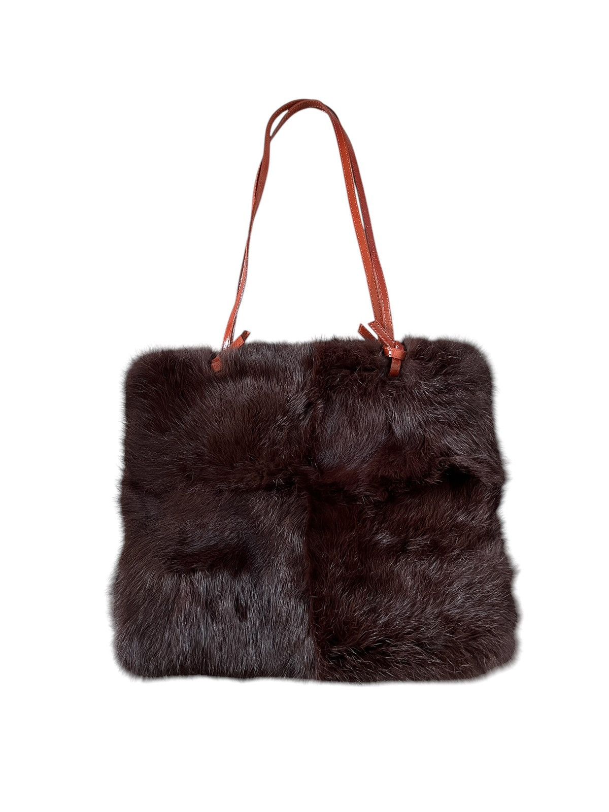 Yohji Yamamoto 1990 Ined Homme Rabbit Fur Shoulder Bag Size ONE SIZE - 2 Thumbnail