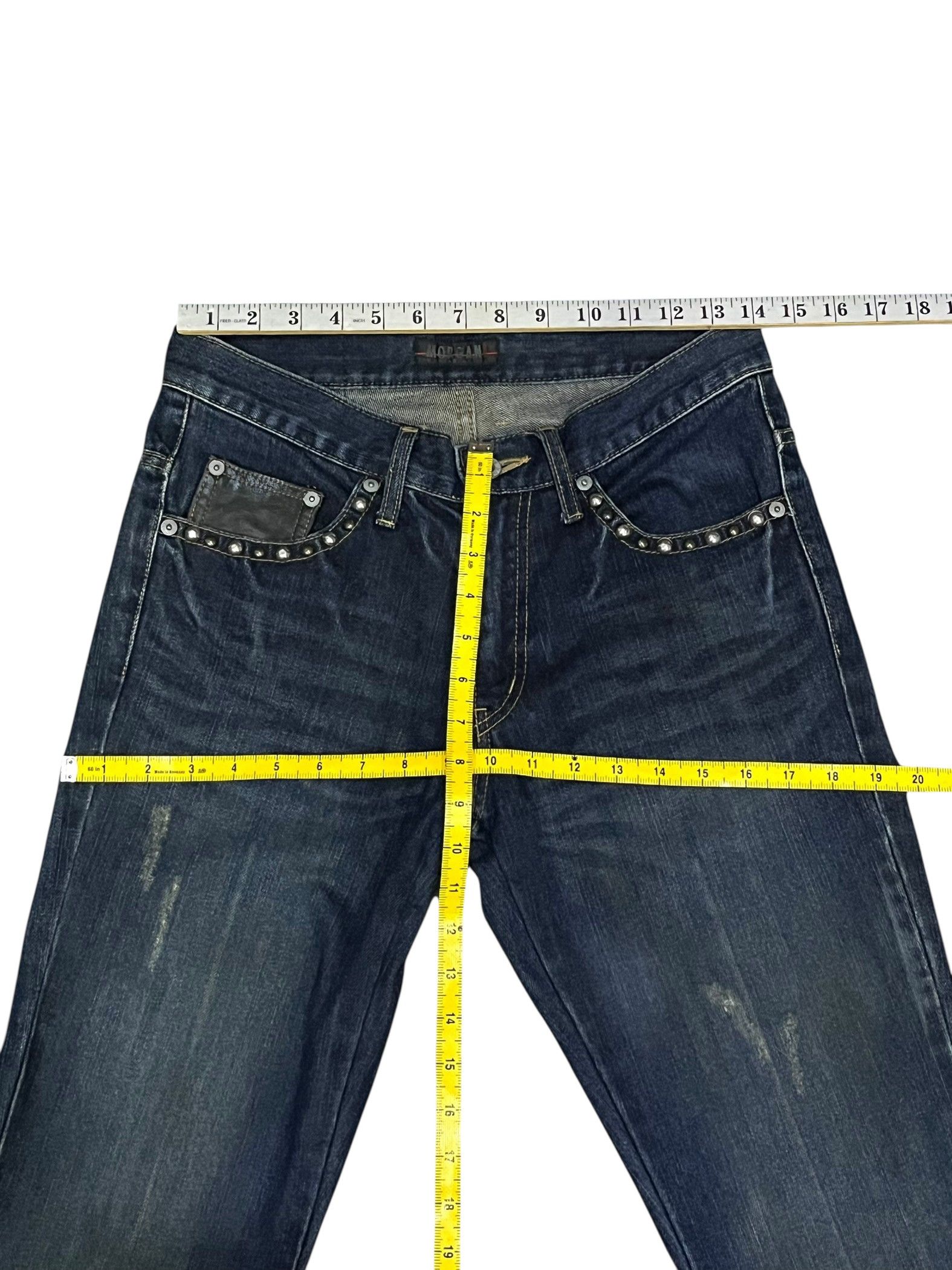 Morgan Homme Morgan Homme Vintage Studded Charcoal Super Flare Jeans Size 28" / US 6 / IT 42 - 12 Thumbnail