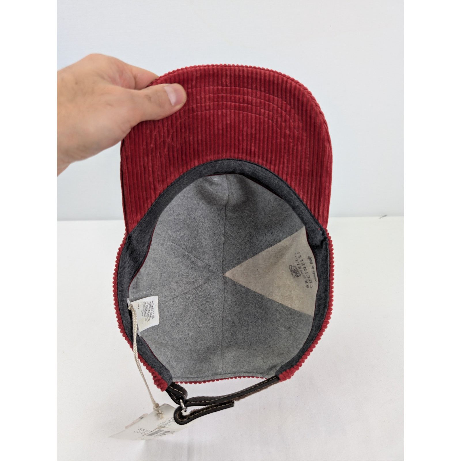 Brunello Cucinelli o1rshd1 CC20 Size: M / Baseball Cap / hat in Red Size ONE SIZE - 10 Thumbnail