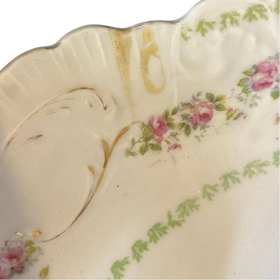 Vintage Carlsbad Austria Large Round Porcelain Hand painted platter Size ONE SIZE - 10 Thumbnail