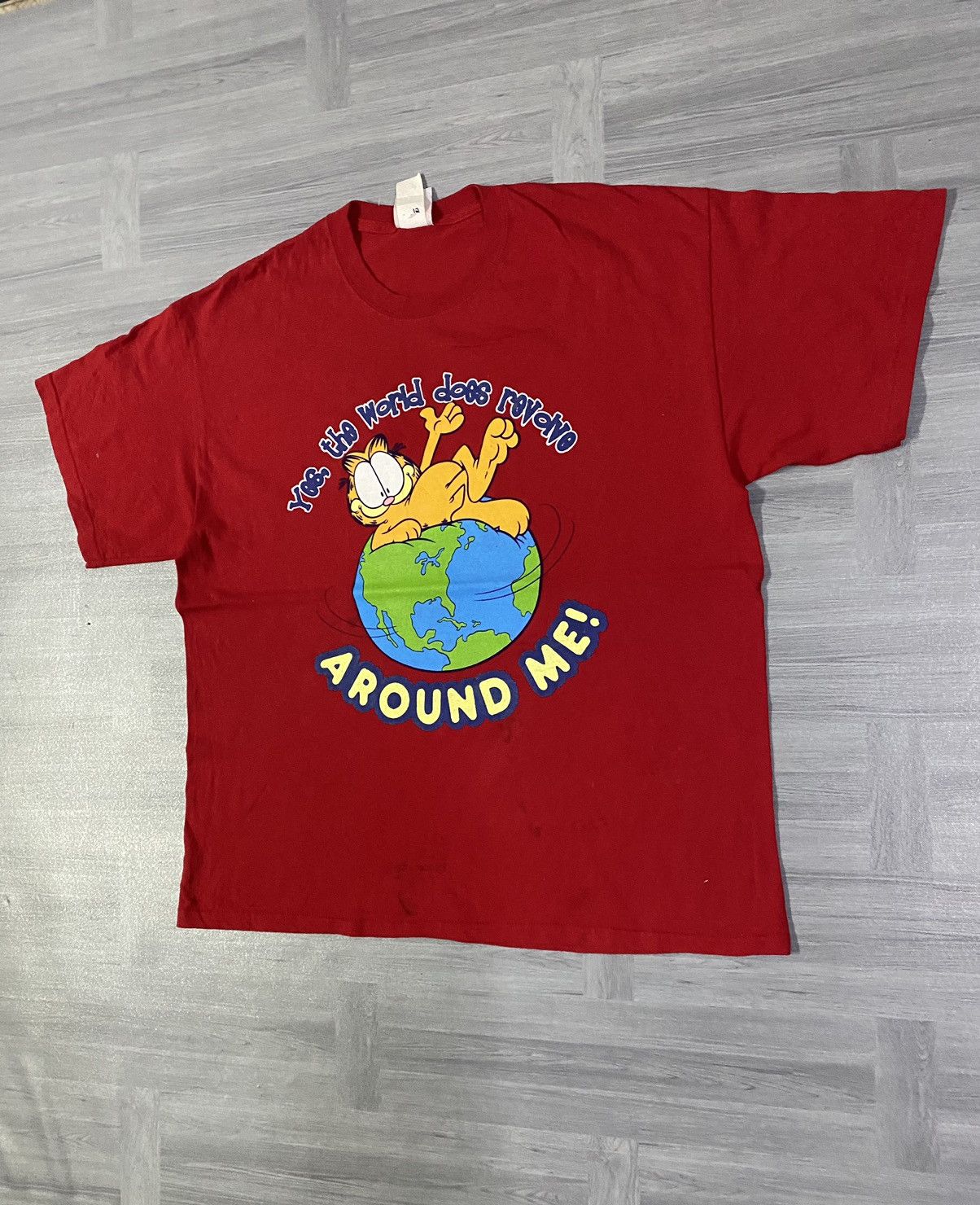 Vintage Vintage Garfield “Yes The World Does Revolve Around Me!” Size US XL / EU 56 / 4 - 2 Thumbnail