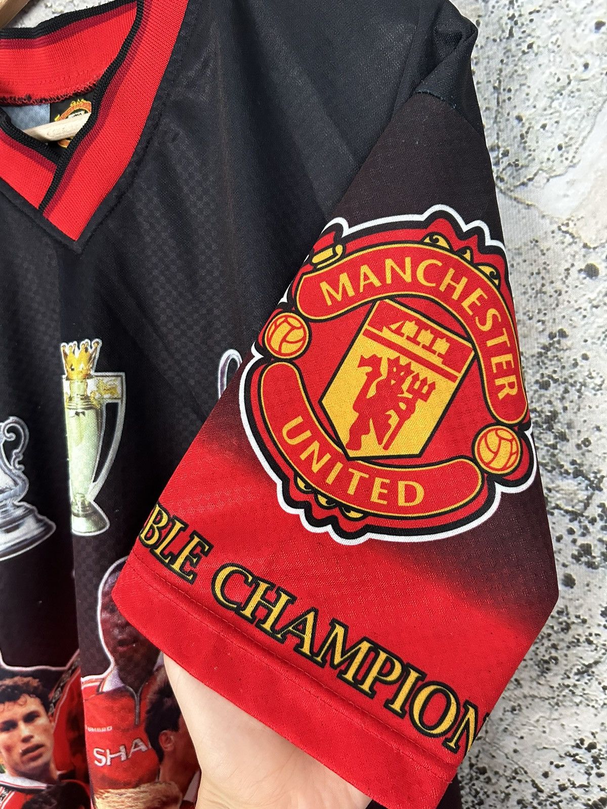 Vintage Vintage Manchester United 90s Treble Champions Rare Size US L / EU 52-54 / 3 - 5 Thumbnail