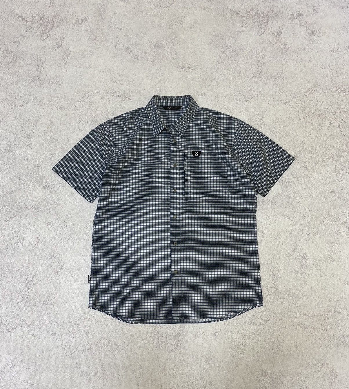 Haglofs Haglofs Blue Check Short Sleeve Shirt Size US XL / EU 56 / 4 - 1 Thumbnail