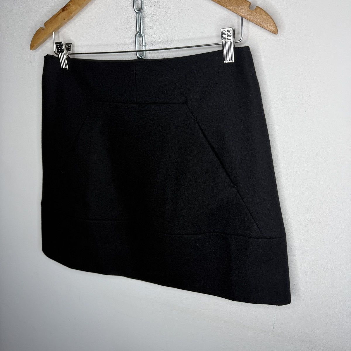 Miu Miu Miu Miu Mini Wool Skirt Black Size 28" / US 6 / IT 42 - 2 Thumbnail