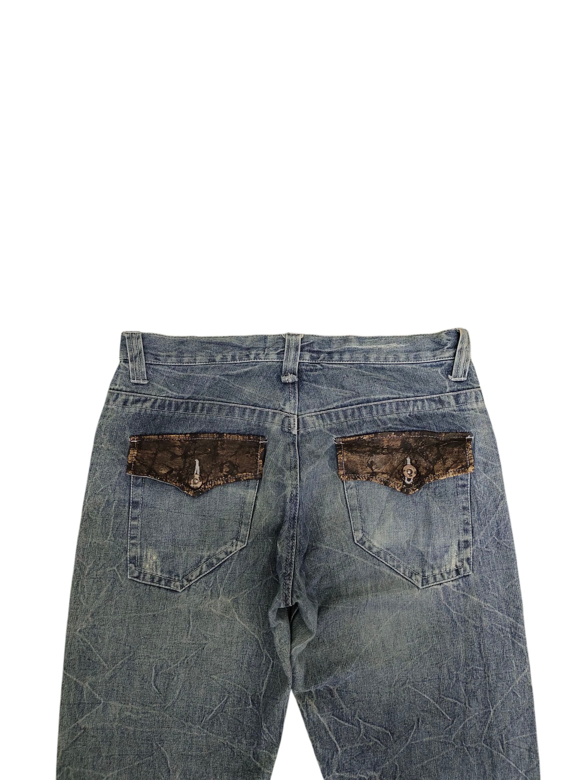 Undercover Japanese Brand Jungle Storm Clawmark Distress Faded Jeans Size US 33 - 9 Thumbnail