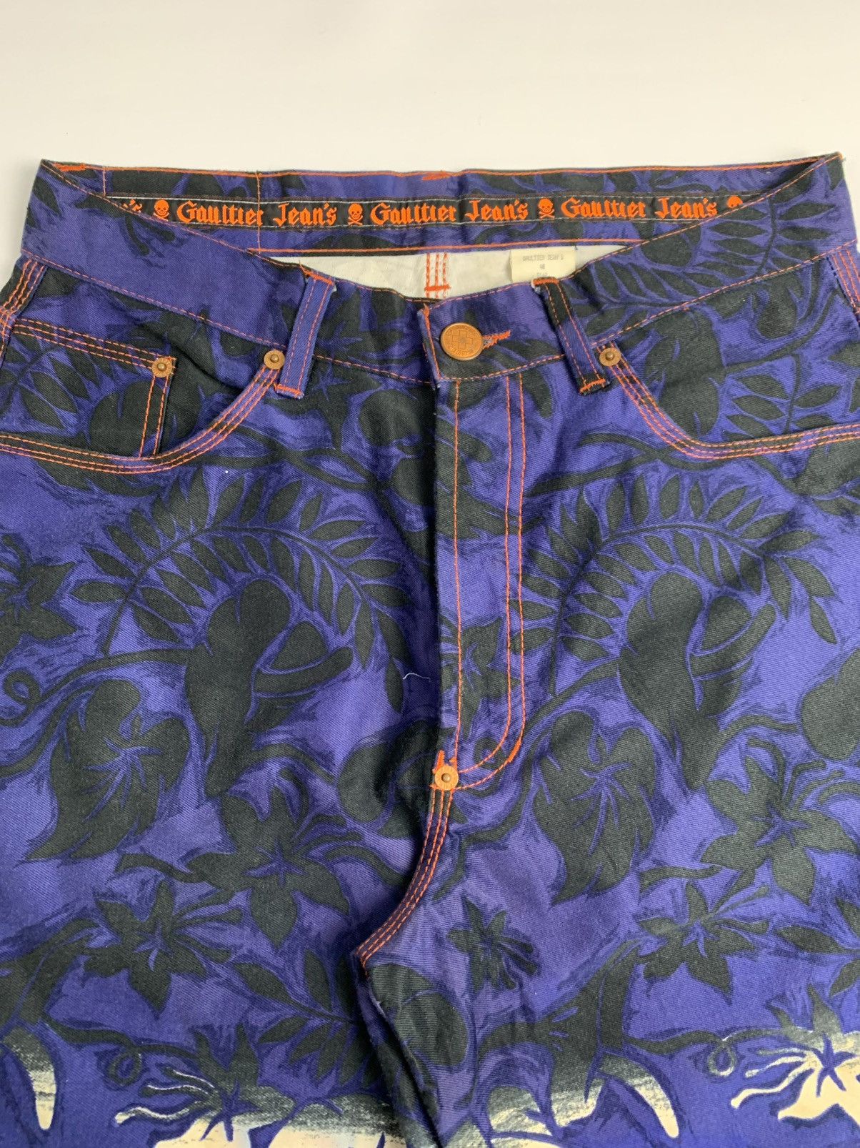 Jean Paul Gaultier Gaultier Jeans by Jean Paul Gaultier Floral Gradient Denim Size US 40 / EU 56 - 4 Thumbnail