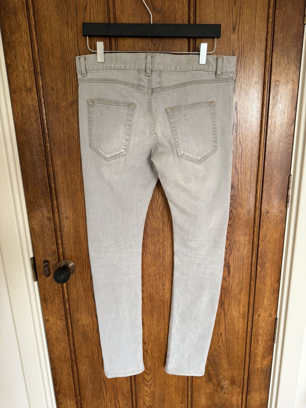 Saint Laurent Paris SS14 grail Saint Laurent grey knee tear denim jeans Hedi 31 Size US 31 - 14 Thumbnail