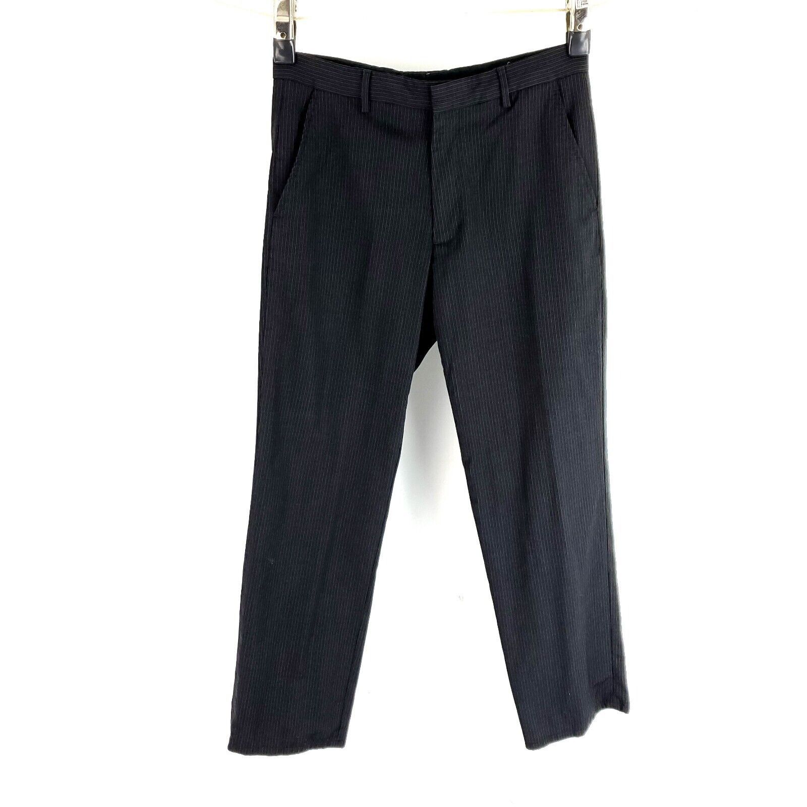 Banana Republic Banana Republic Wool Straight Fit Dress Pants 33/32 Black Fl Size 34R - 5 Thumbnail