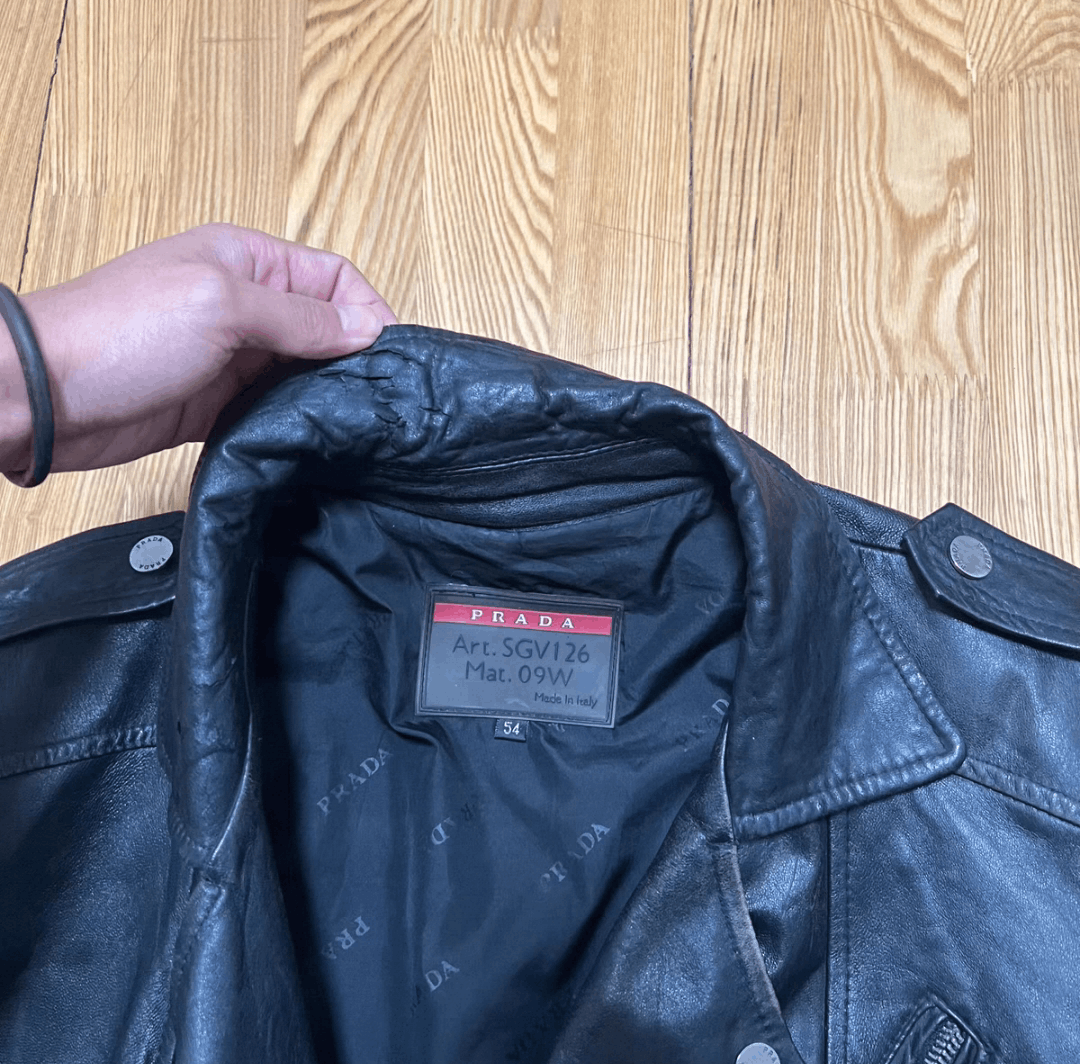 Prada prada 2000s archive leather jacket Size US L / EU 52-54 / 3 - 3 Thumbnail