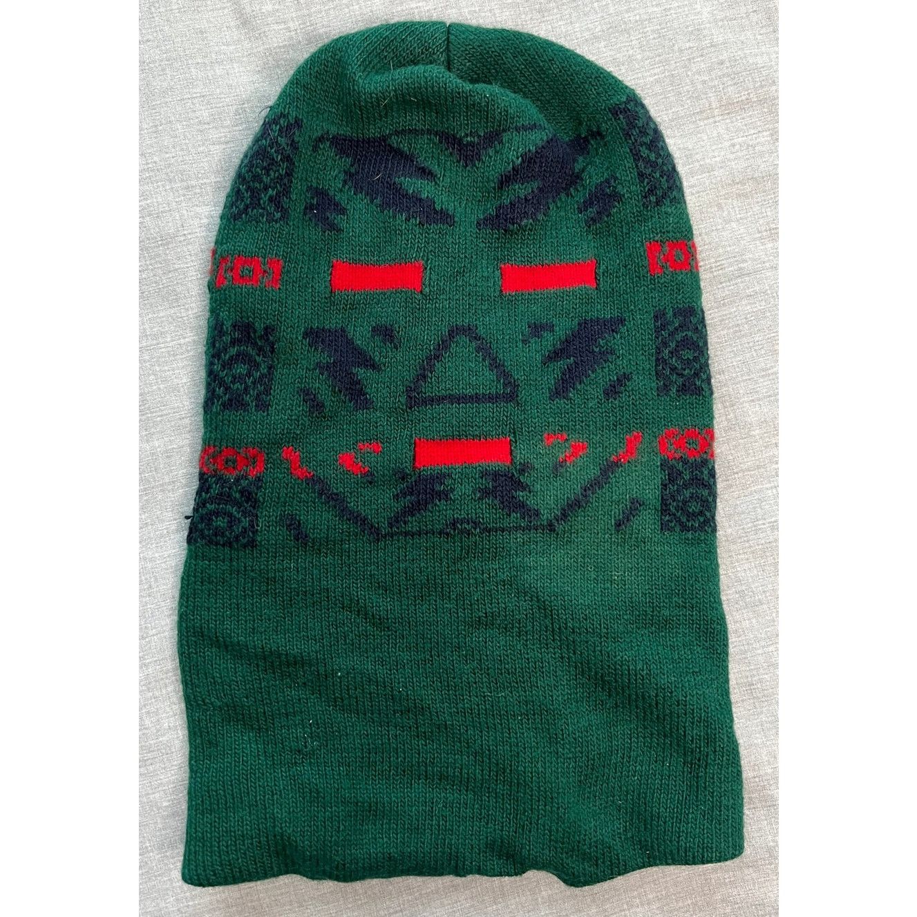 Vintage Vintage Aztec Tribal Pattern Knit Ski Mask Balaclava Size ONE SIZE - 2 Thumbnail