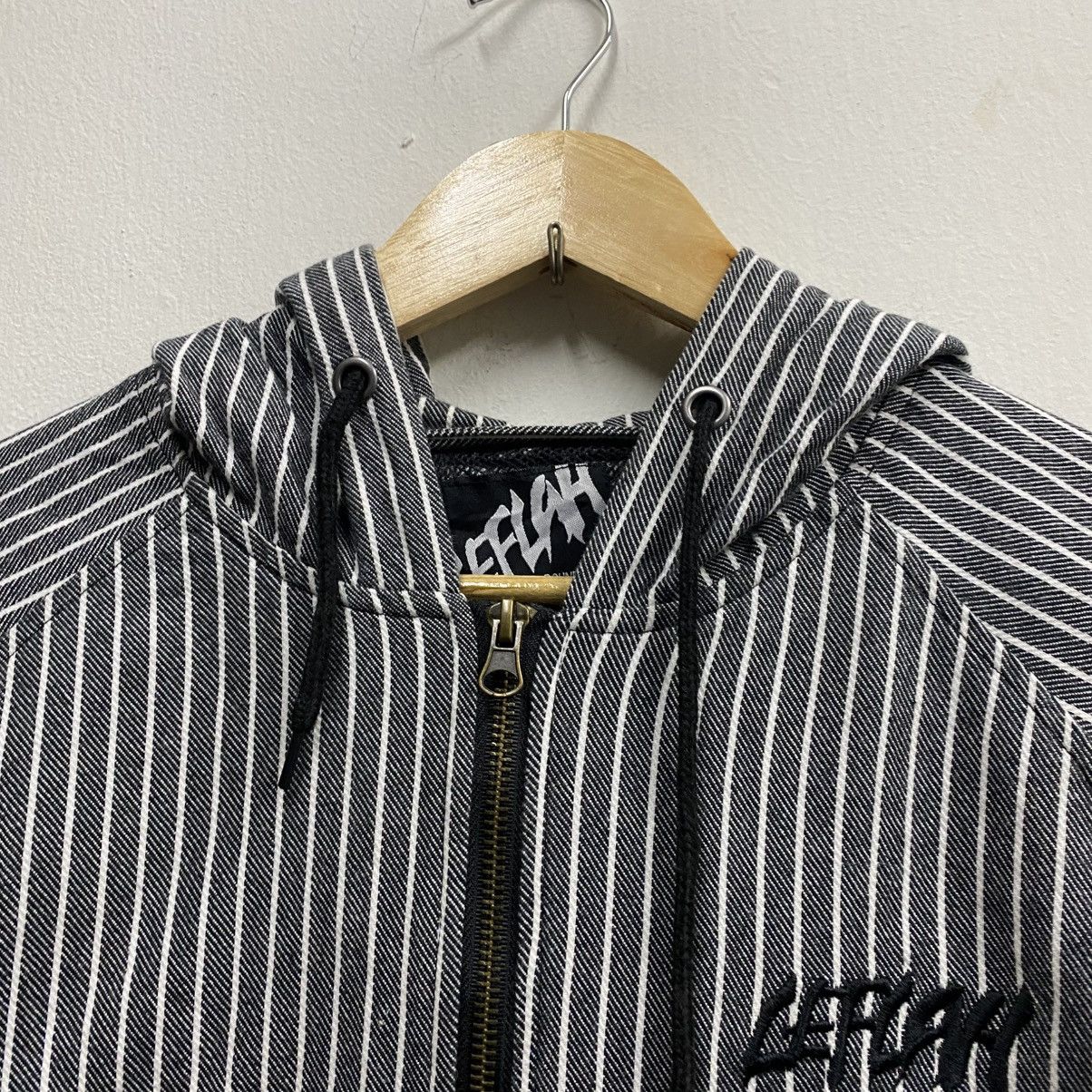 Japanese Brand LEFTLAH Stripe Workwear Zipper JACKET Size US L / EU 52-54 / 3 - 9 Thumbnail