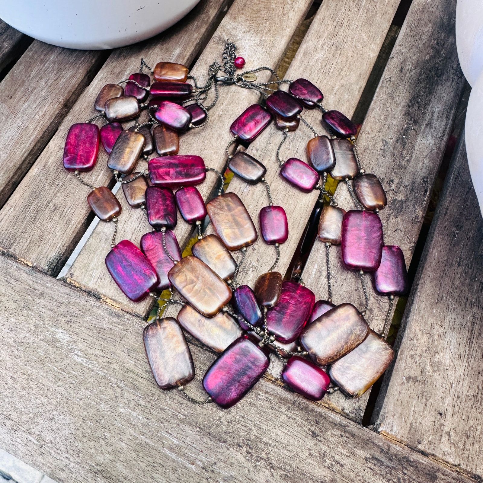 Chicos Chico's Multi Stand Lucite Statement Necklace Size ONE SIZE - 1 Thumbnail