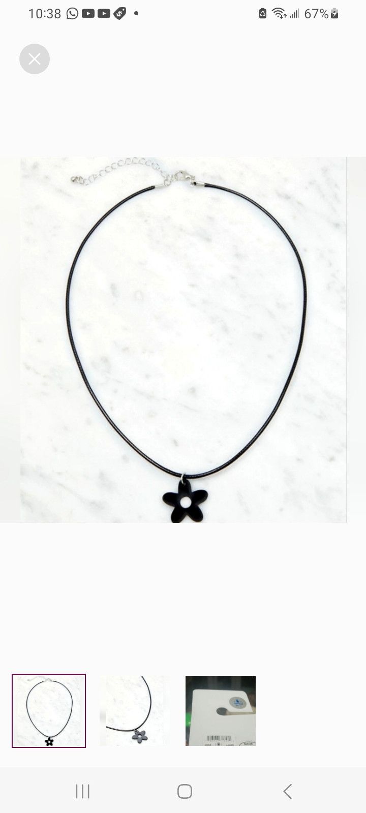 Pacsun Flower Cord Necklace by LA Hearts Size ONE SIZE - 1 Thumbnail